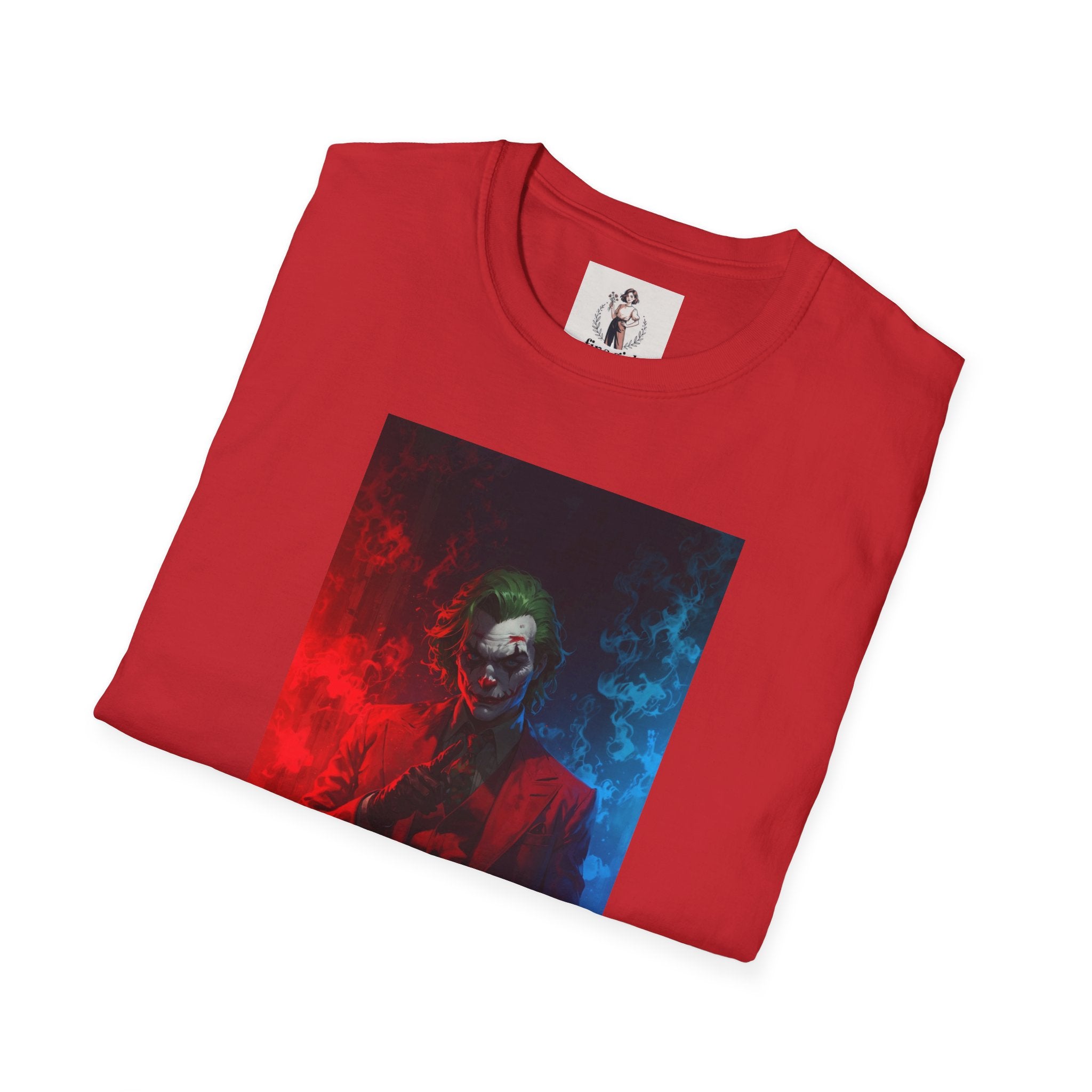 The Joker Superhero Marvel Unisex Softstyle T-Shirt, Comic Book Tee, Geeky Clothing, Cosplay Costume Top
