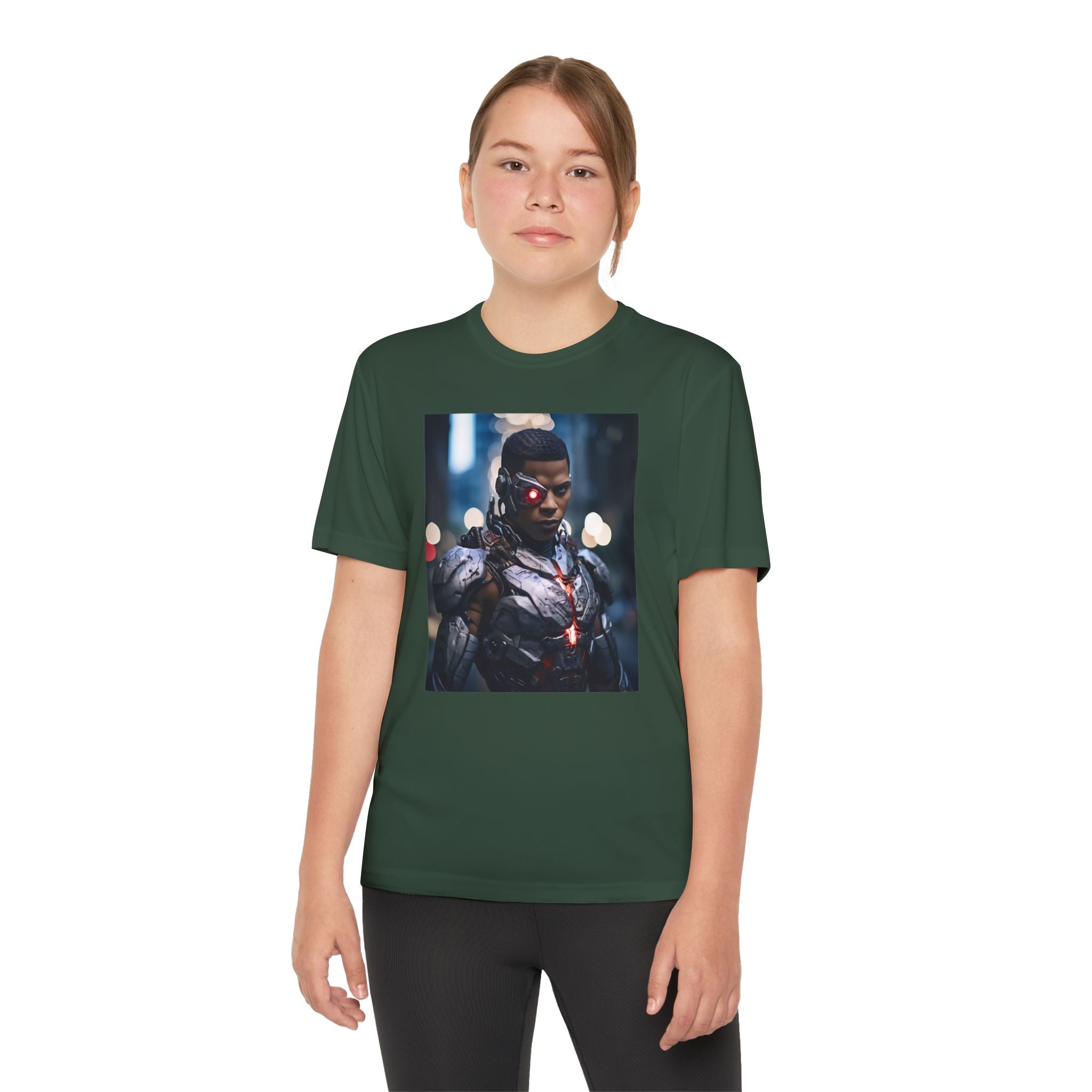 Cyborg Superhero Marvel Patriotic, Kids Graphic T-Shirt, Boys Hero Top, Girls Comic Book Clothing, Birthday
