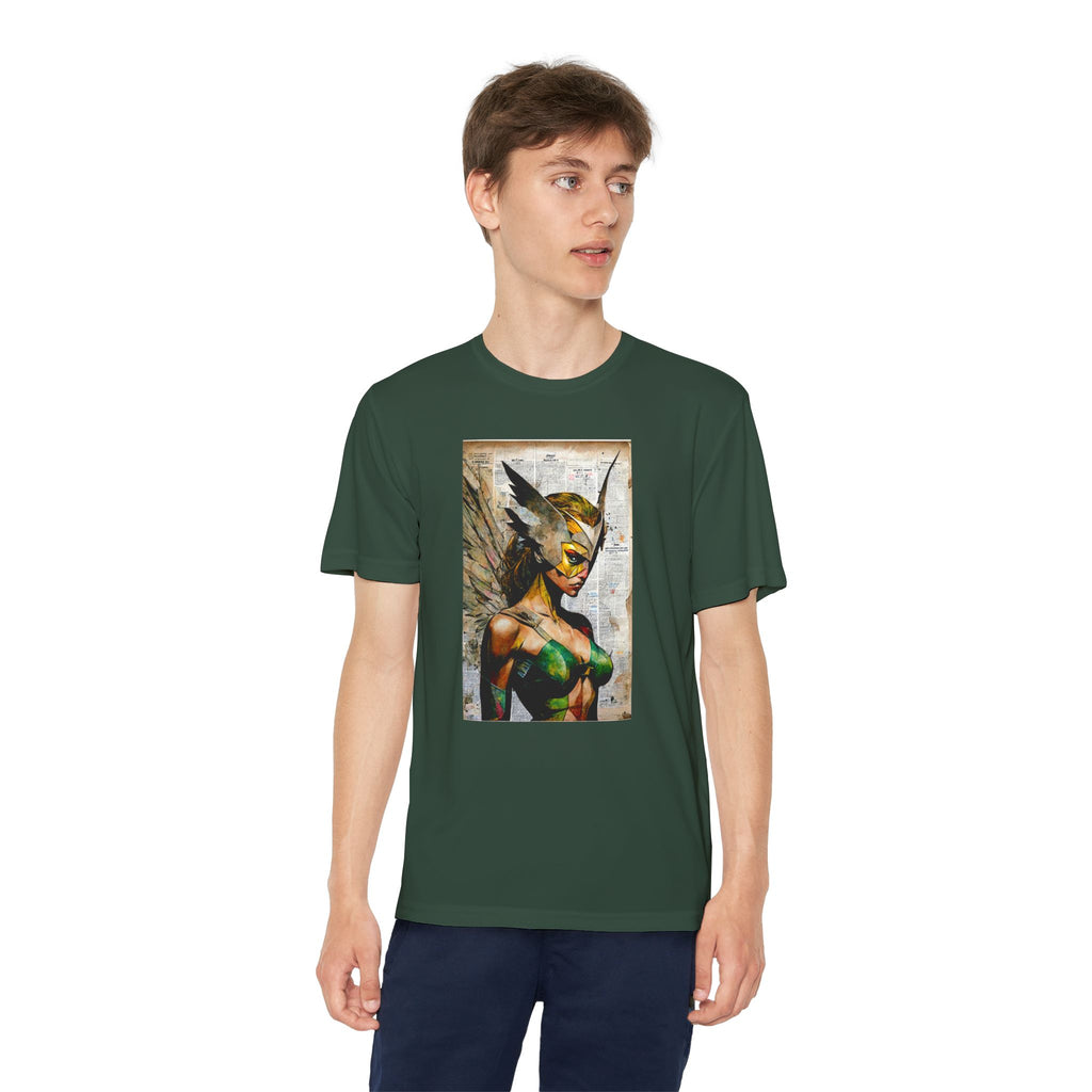 Superhero Youth T-Shirt Sports Graphic Tee, Cool Athletic Shirt for Kids