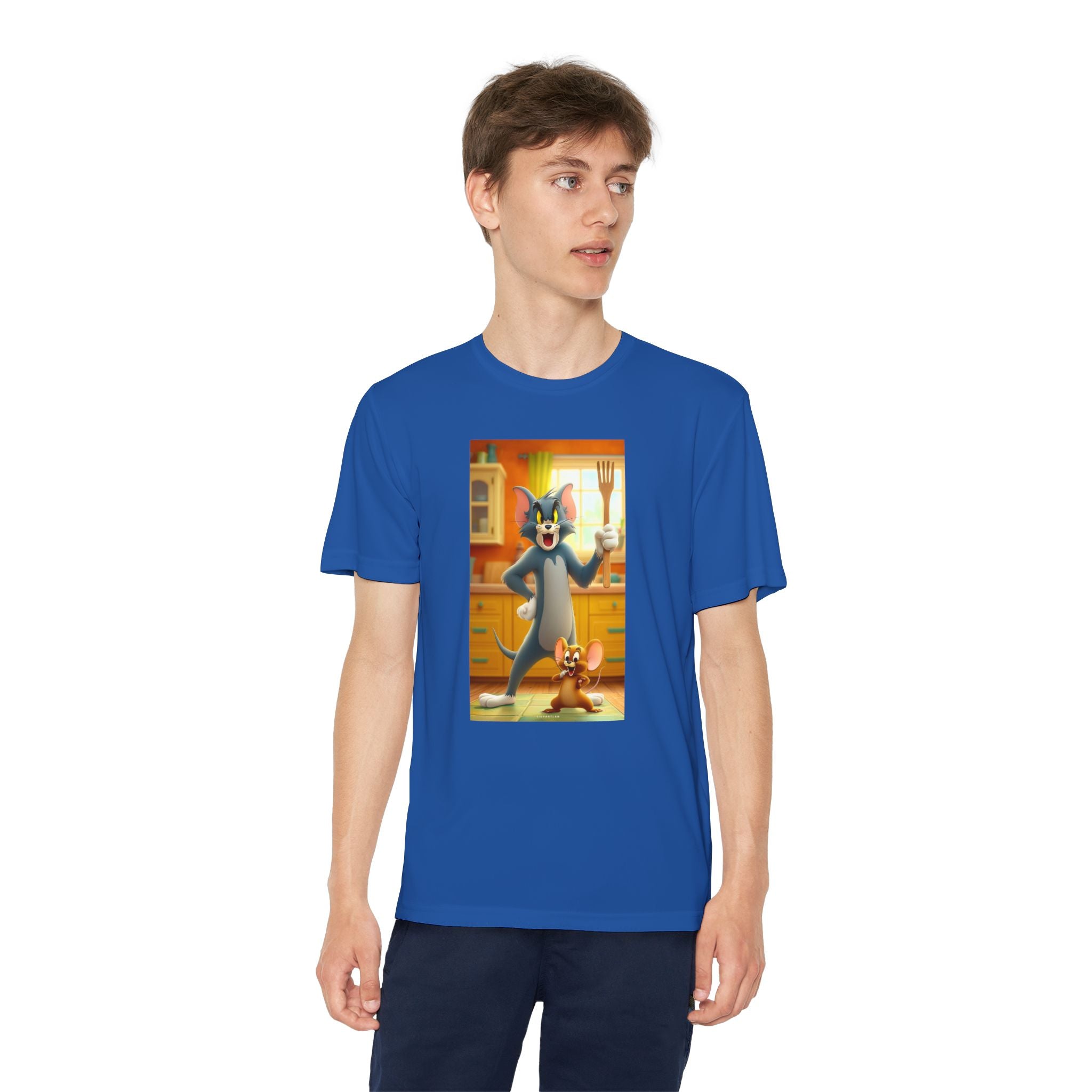 Youth Competitor Tee with Tom And Jerry design, Cartoon Graphic Kid's T-Shirt, Kids Tee, Children's Clothing, Funny Tee for Boys and Girls