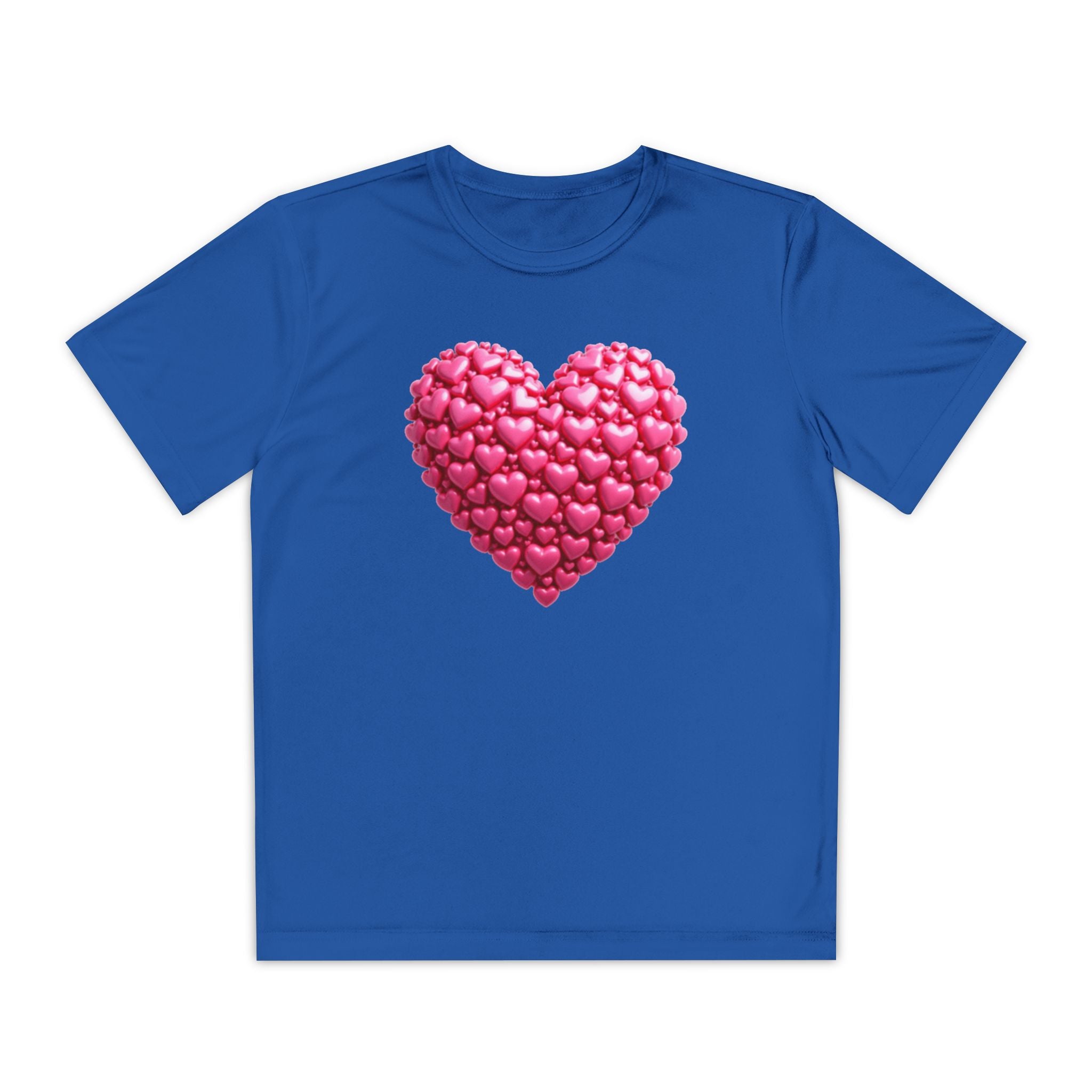 Heart Youth T-Shirt Sports Graphic Tee, Cool Athletic Shirt for Kids, Perfect for Sports Events, Team Spirit