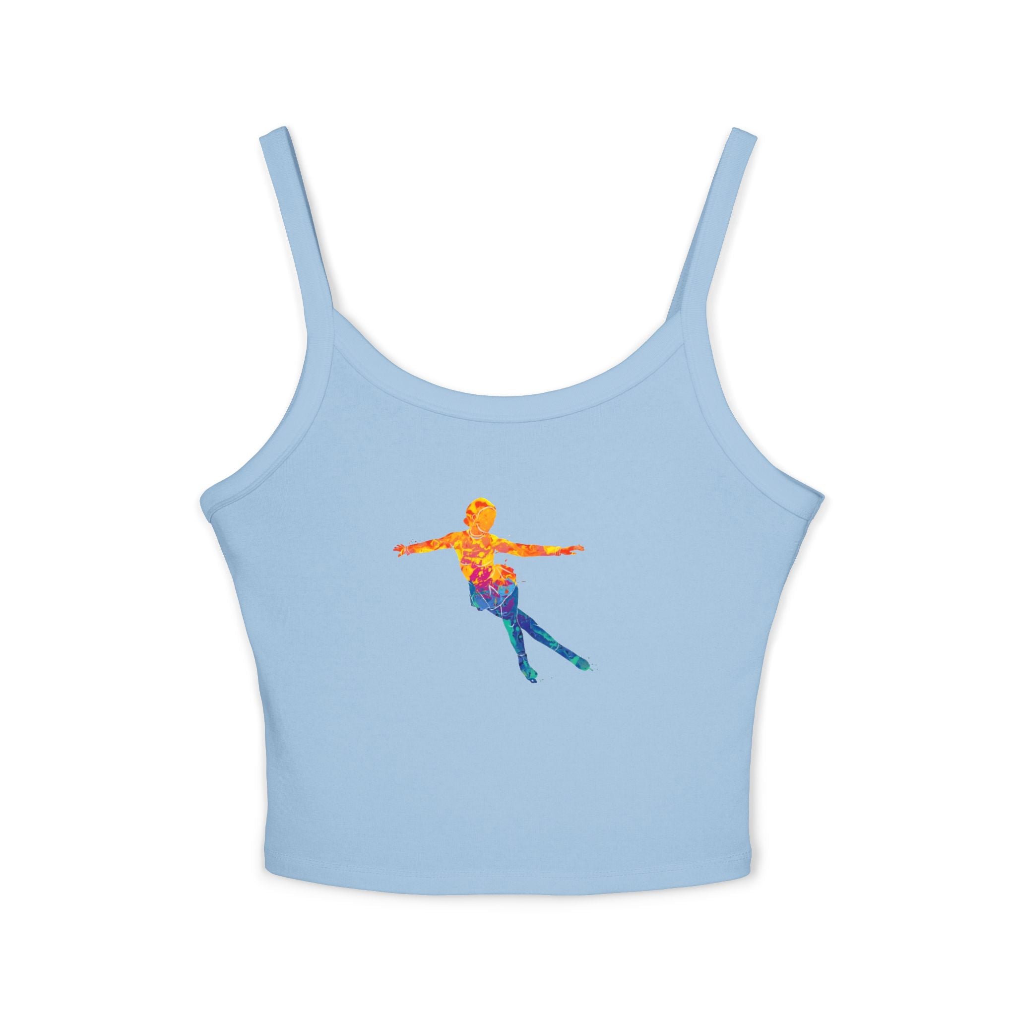 Ice Skating Woman Tank Top, Athletic Workout Top, Fitness Sleeveless Shirt, Jogging Muscle Tee, Exercise Gym Cami