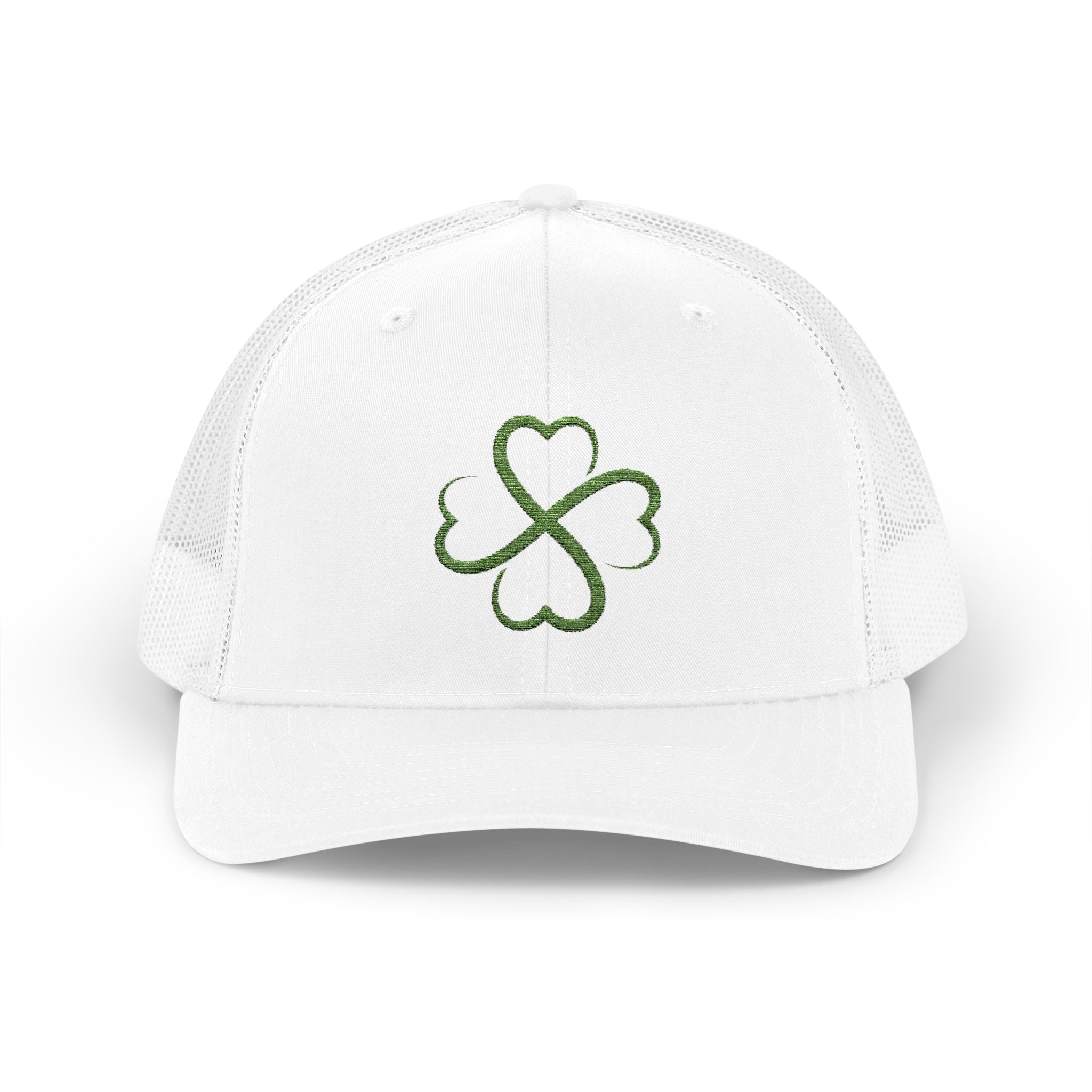 St. Patrick's Day Lucky 4-Leaf Clover Snapback Trucker Cap