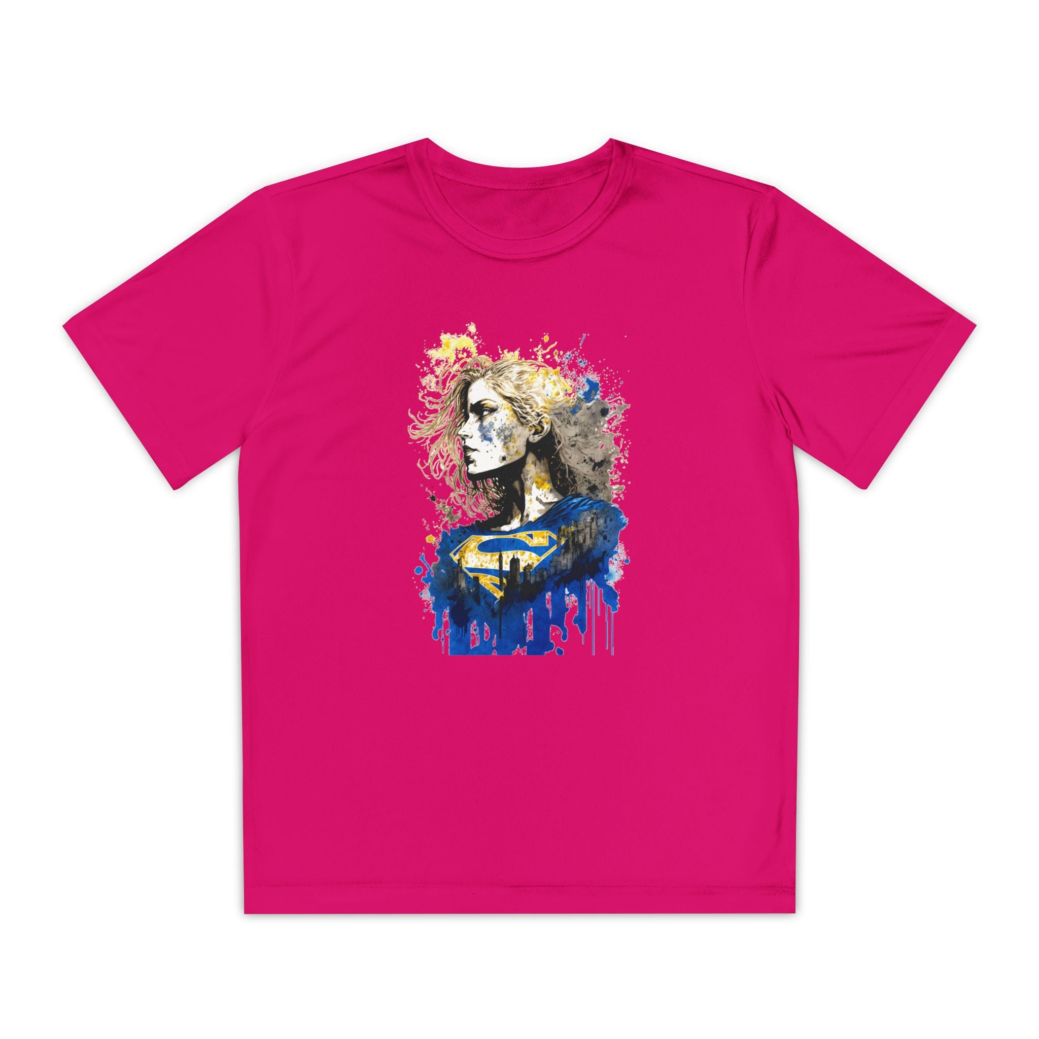 Superhero Youth T-Shirt Sports Graphic Tee, Cool Athletic Shirt for Kids