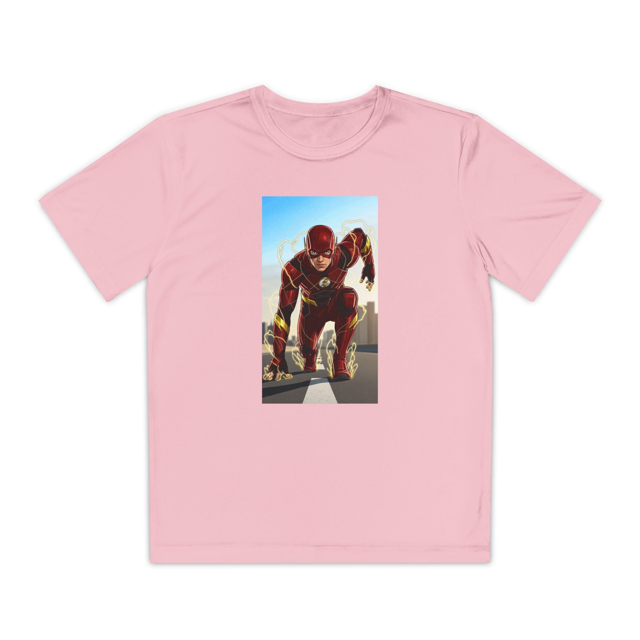 The Flash Superhero Marvel Youth T-Shirt, Kid's Superhero Tee, Children's Graphic Shirt, Comic Book Character Top, Kids Costume Apparel