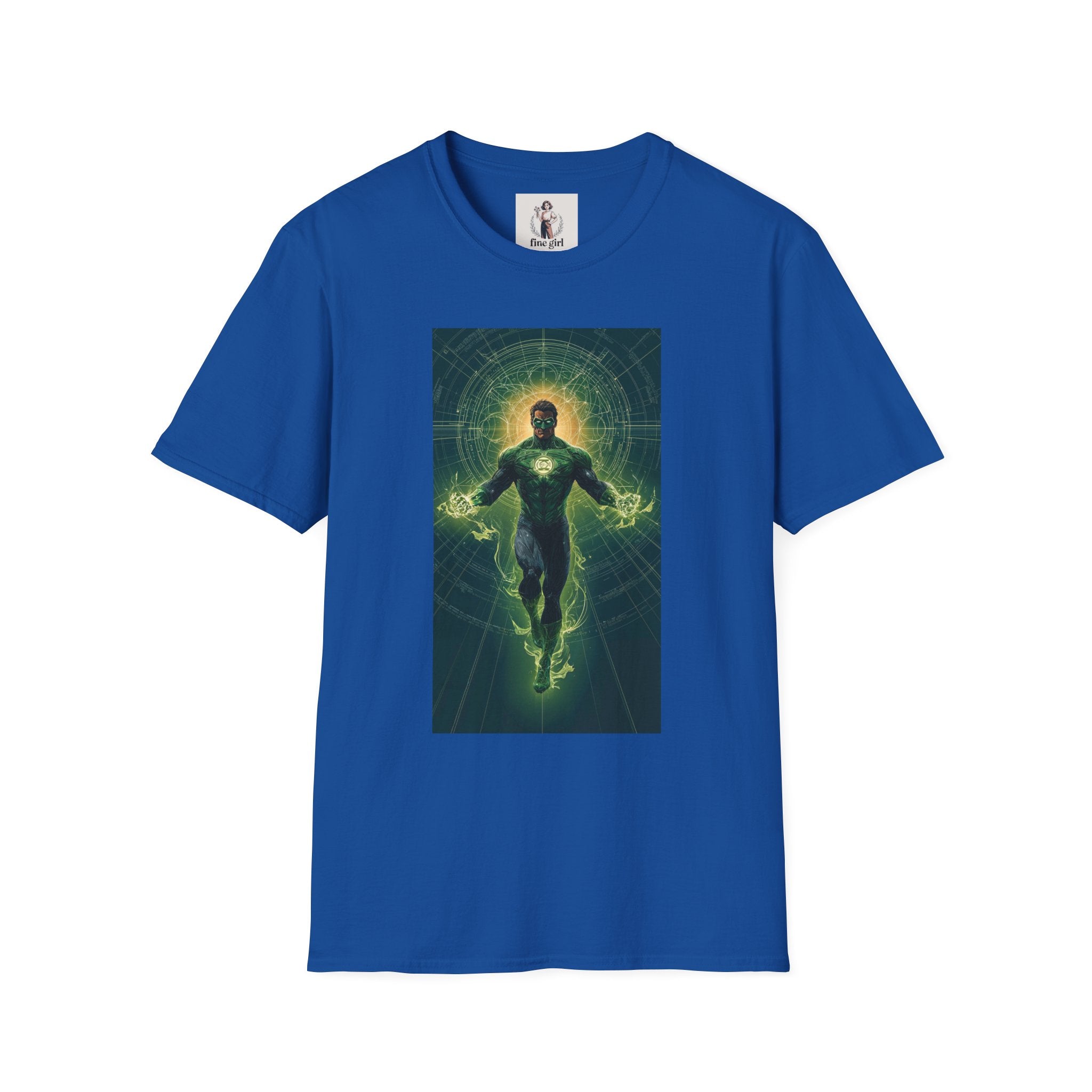 Green Lantern Superhero Marvel Unisex Softstyle T-Shirt, Comic Book Tee, Graphic Novel Shirt, Geeky Clothing, Cosplay Costume Top