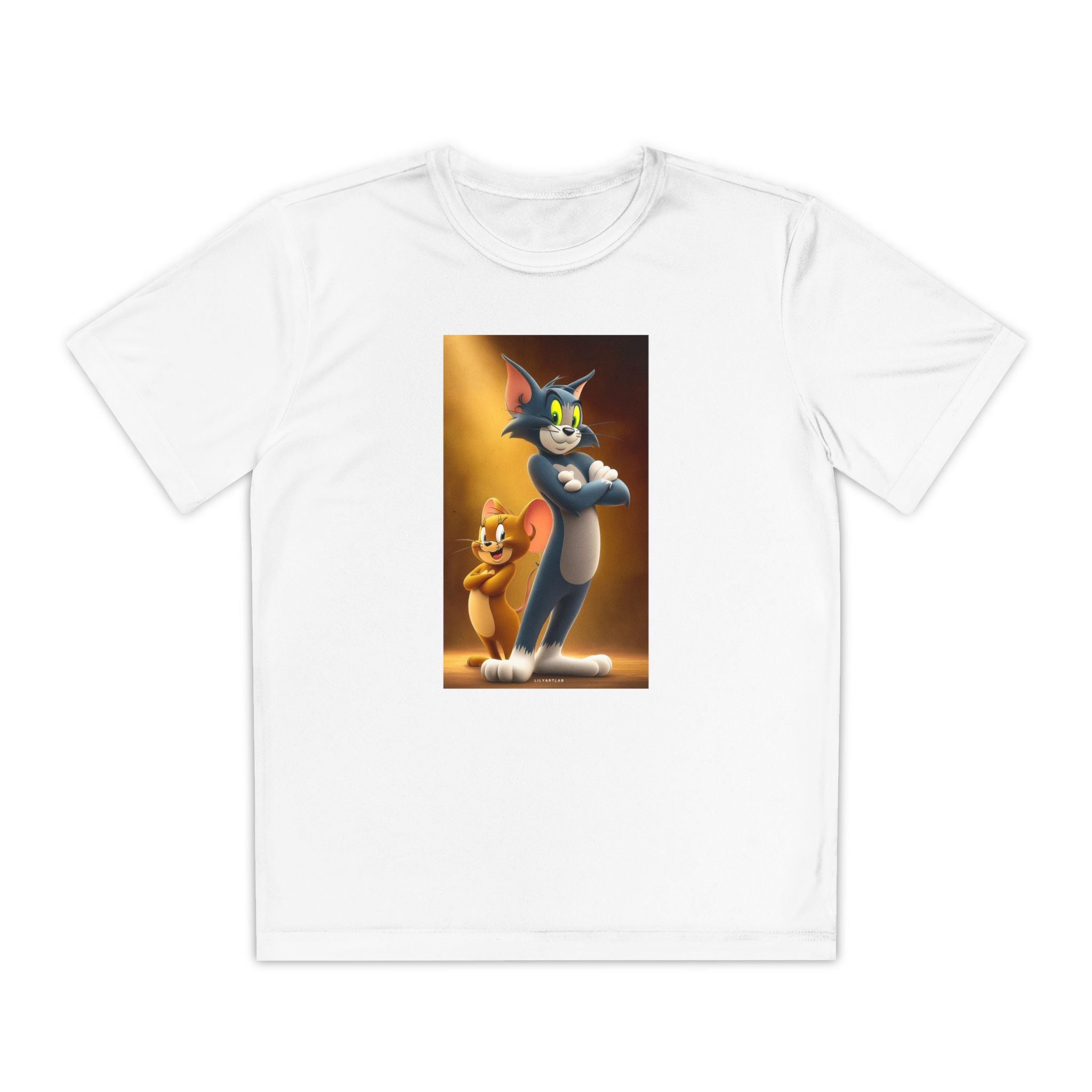 Youth Competitor Tee with Tom And Jerry design, Cartoon Graphic Kid's T-Shirt, Kids Tee, Children's Clothing, Funny Tee for Boys and Girls
