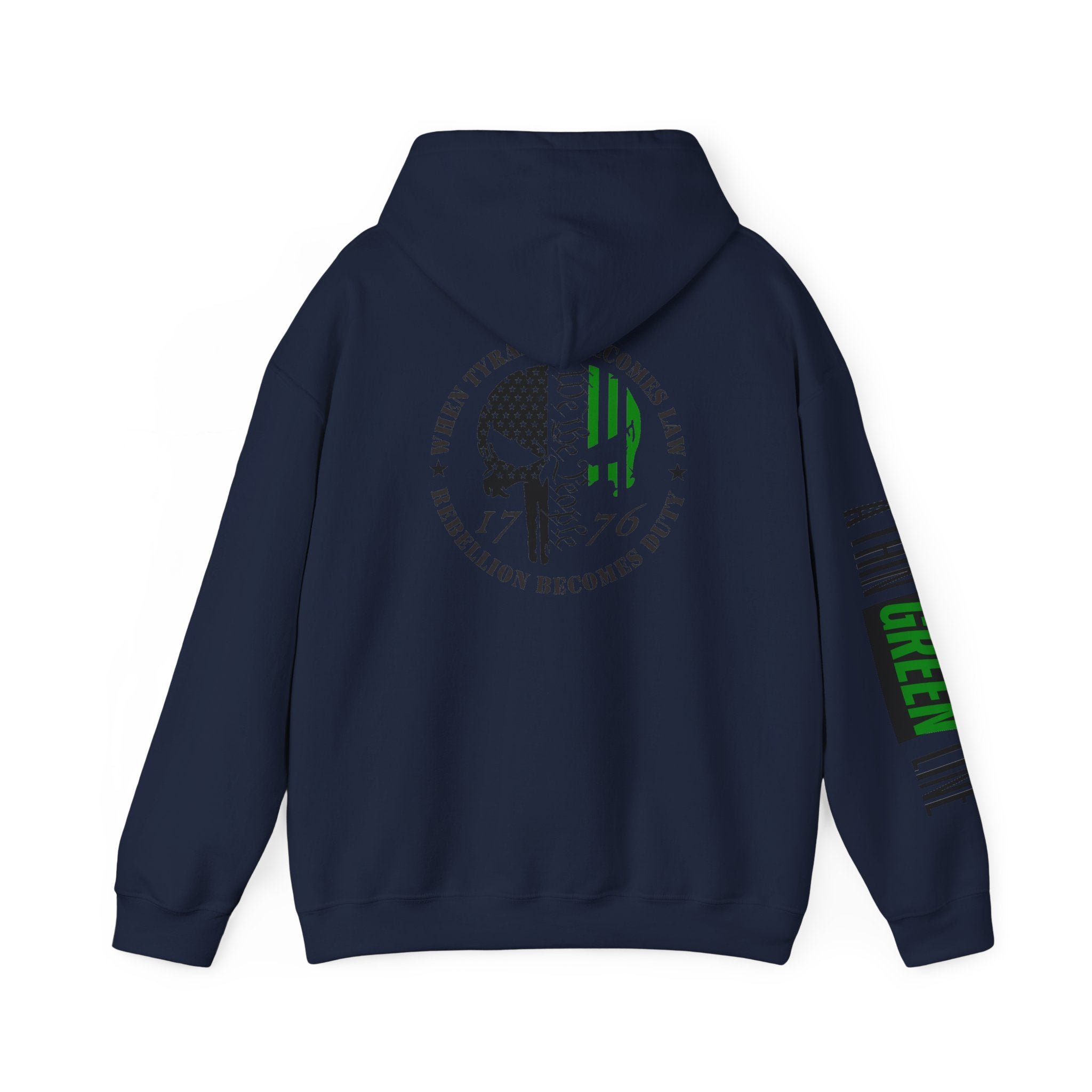 Military Patriotic Hoodie, Thin Green Line Sweatshirt, Unisex Hooded Jacket, Support Our Troops Apparel, Military Gift, Patriotic Clothing
