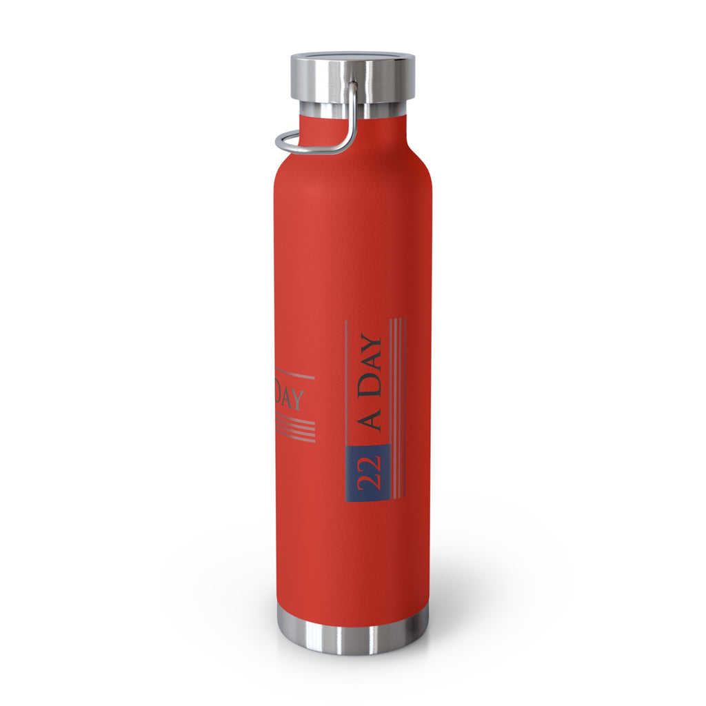 22 A Day Patriotic Copper Insulated Water Bottle