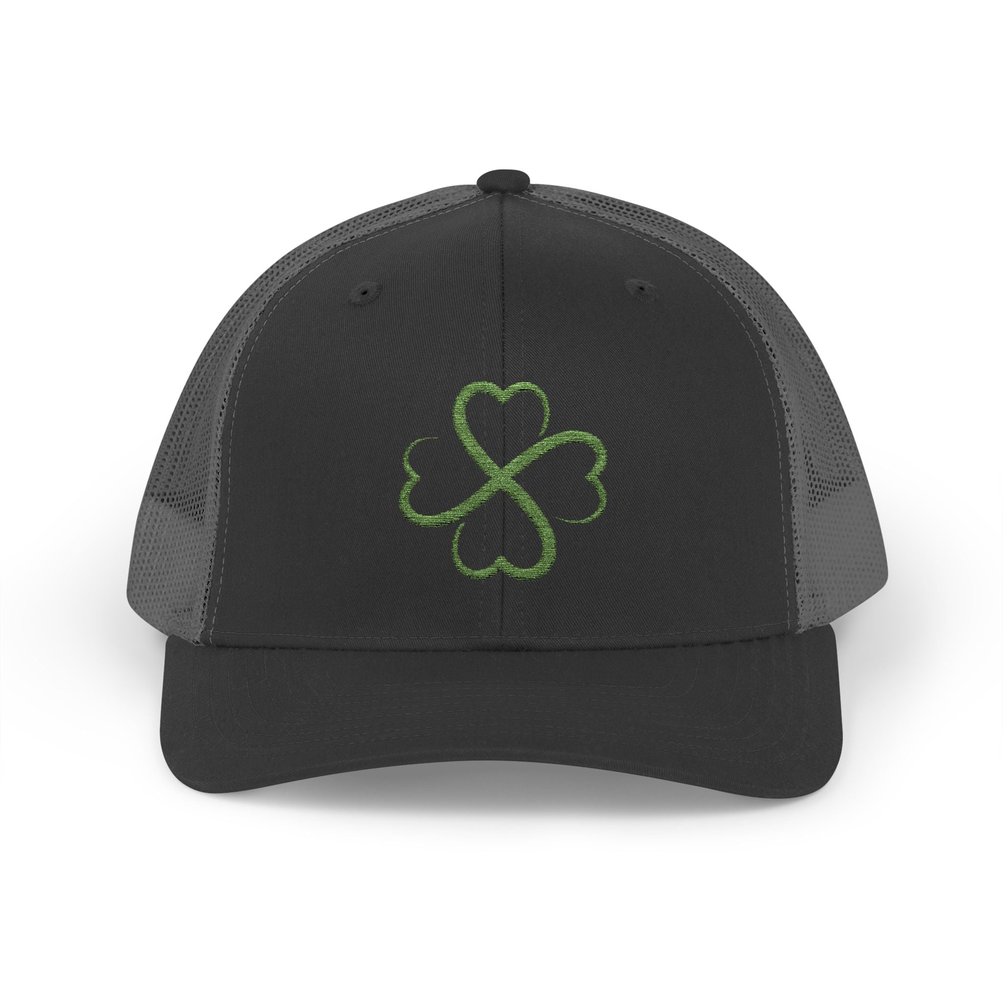 St. Patrick's Day Lucky 4-Leaf Clover Snapback Trucker Cap