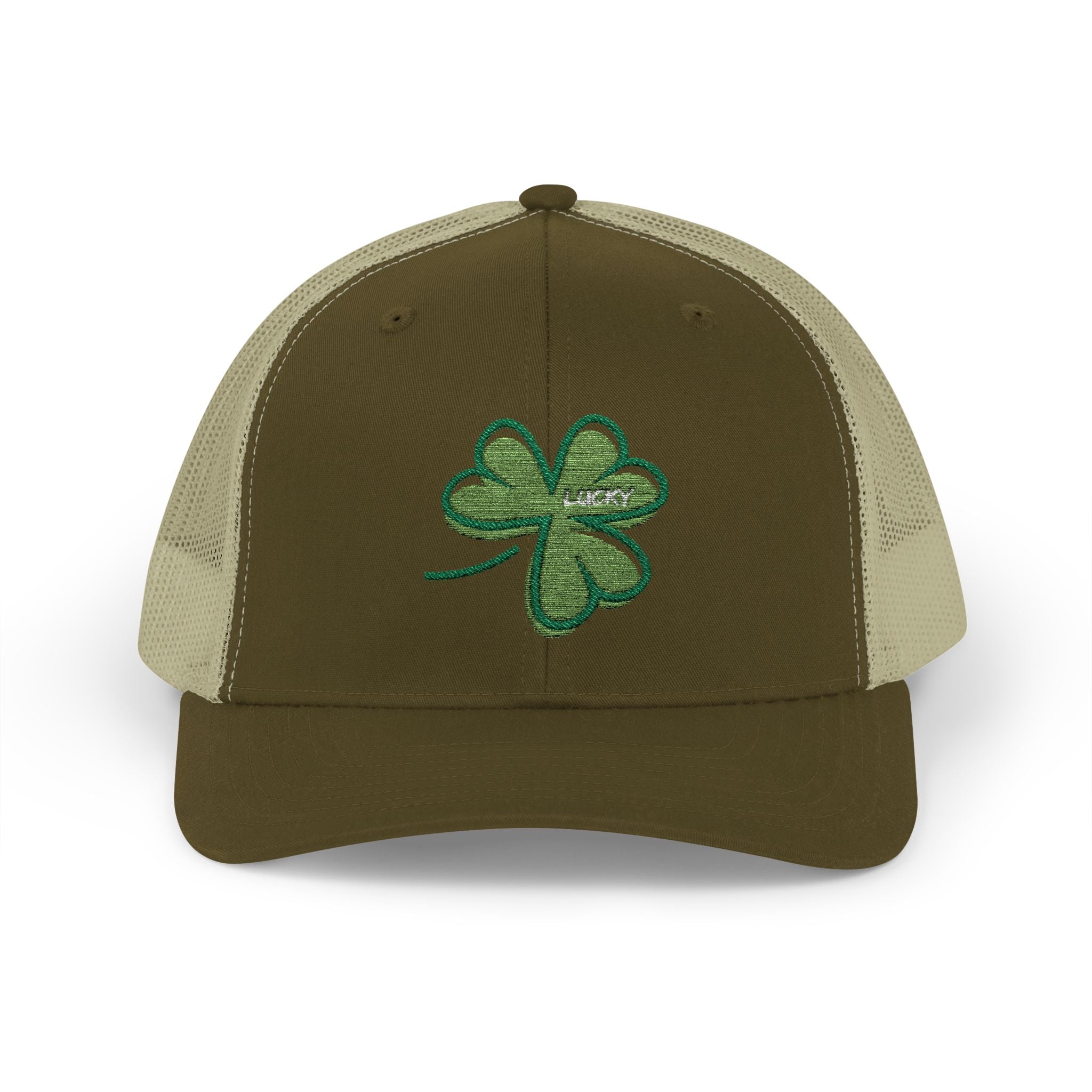 St. Patrick's Day Lucky 4-Leaf Clover Snapback Trucker Cap