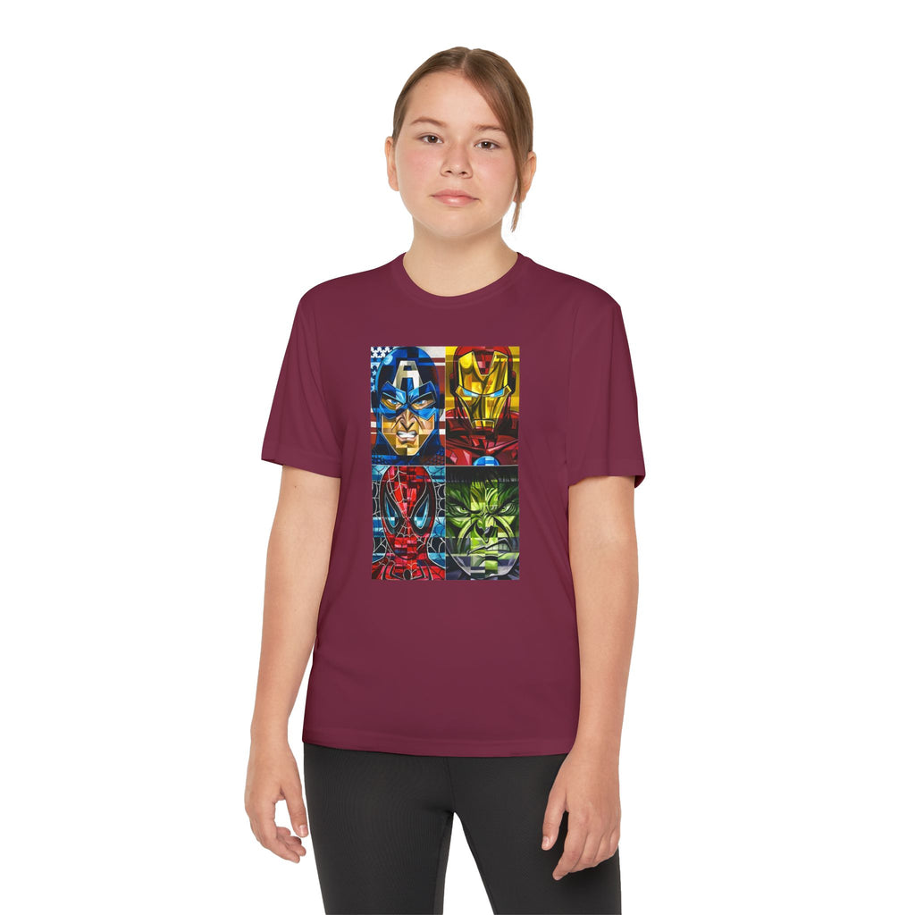 Advengers Youth T-Shirt Sports Graphic Tee, Cool Athletic Shirt for Kids, Perfect for Sports Events, Team Spirit