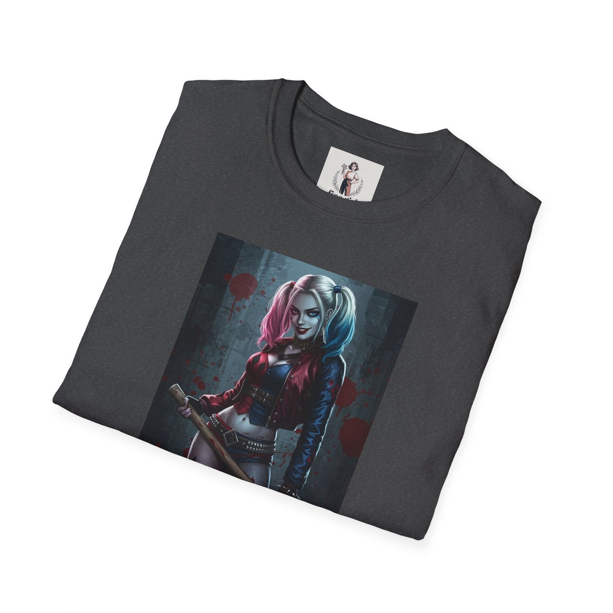 Haily Quinn Superhero Marvel Unisex Softstyle T-Shirt, Comic Book Tee, Graphic Novel Shirt, Geeky Clothing, Cosplay Costume Top