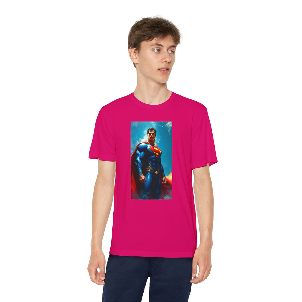 Superman Superhero Marvel T-Shirt, Youth Competitor Tee,  Kids Comic Book Hero Top, Children's Graphic Tee, Youth Super Power T-Shirt