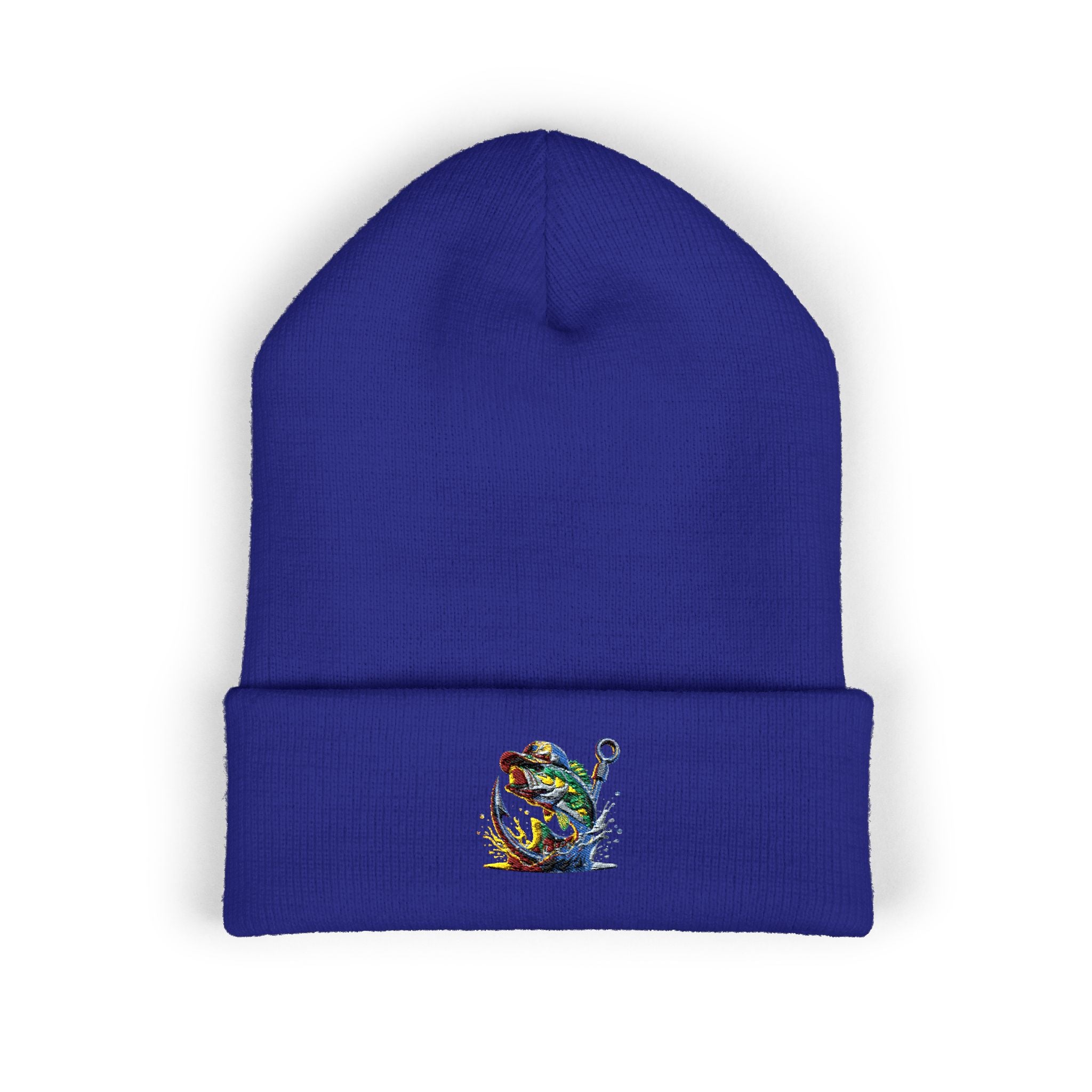 Beanie, Fishing Embroidered Hat for Outdoor Enthusiasts, Angler Gift, Fisherman Apparel, Winter Headwear, Knit Cap