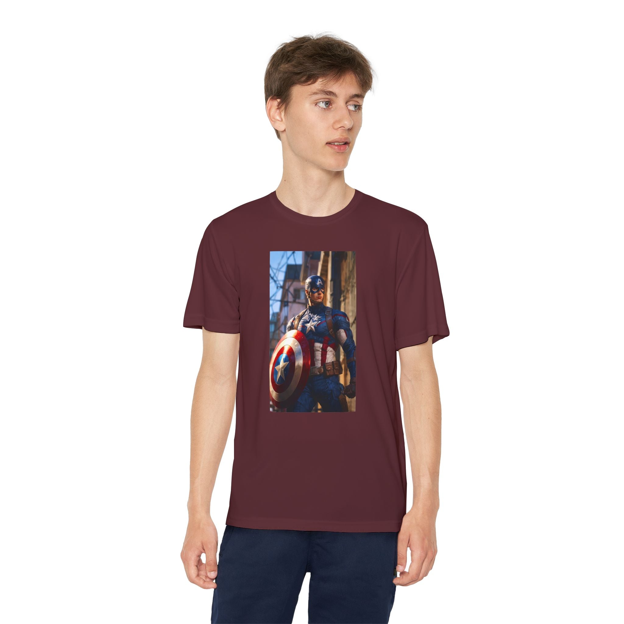 Captain America Superhero Marvel Patriotic, Kids Graphic T-Shirt, Boys Hero Top, Girls Comic Book Clothing, Birthday