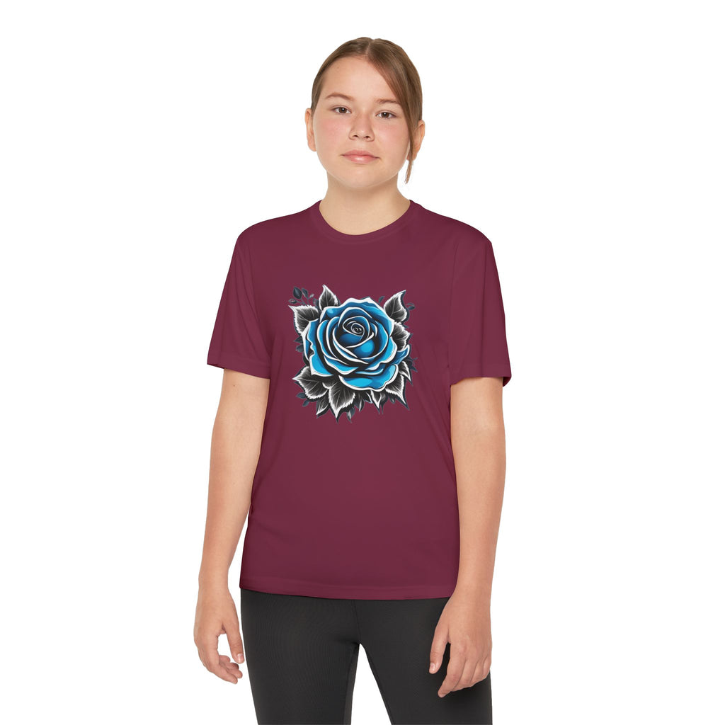Flower Youth T-Shirt Sports Graphic Tee, Cool Athletic Shirt for Kids