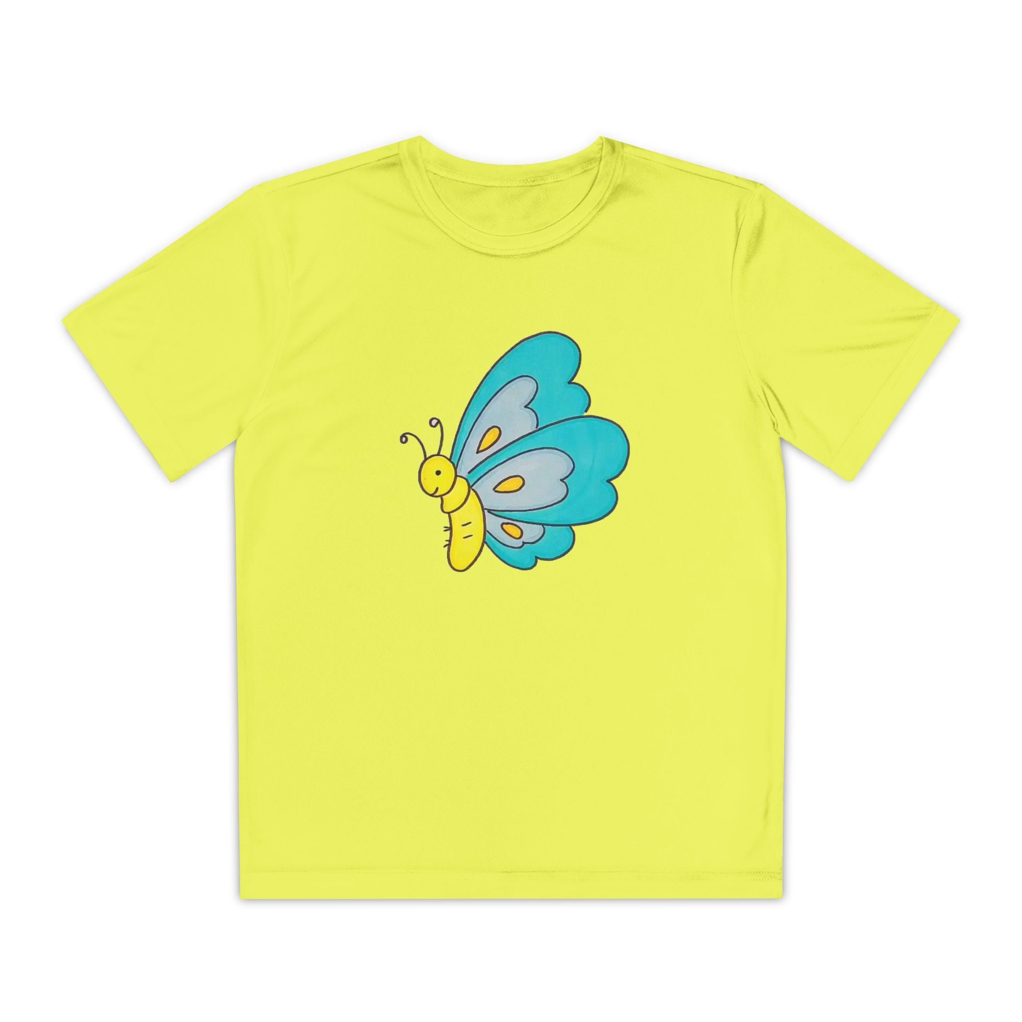 Butterffy Youth T-Shirt Sports Graphic Tee, Cool Athletic Shirt for Kids, Perfect for Sports Events, Team Spirit