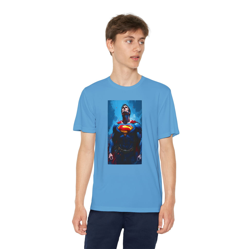 Superman Superhero Marvel T-Shirt, Youth Competitor Tee,  Kids Comic Book Hero Top, Children's Graphic Tee, Youth Super Power T-Shirt