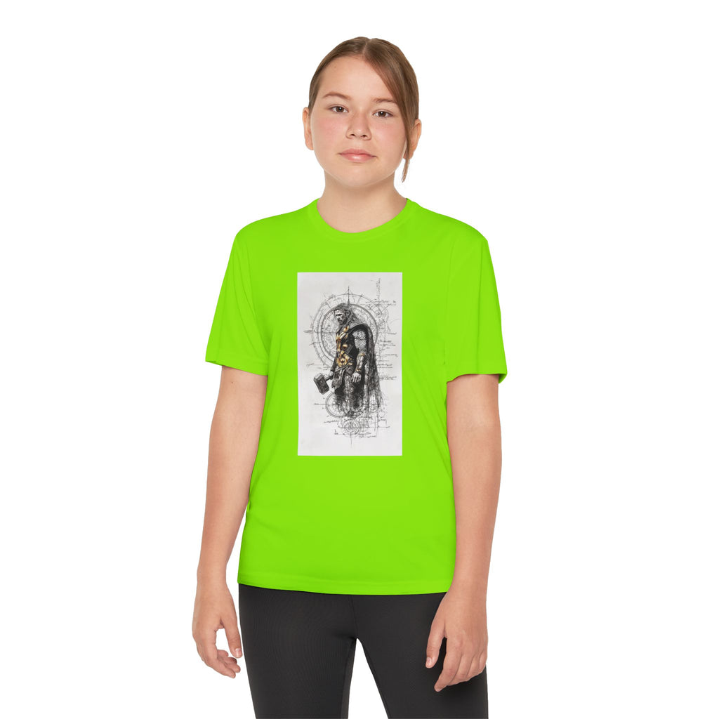 Superhero Youth T-Shirt Sports Graphic Tee, Cool Athletic Shirt for Kids
