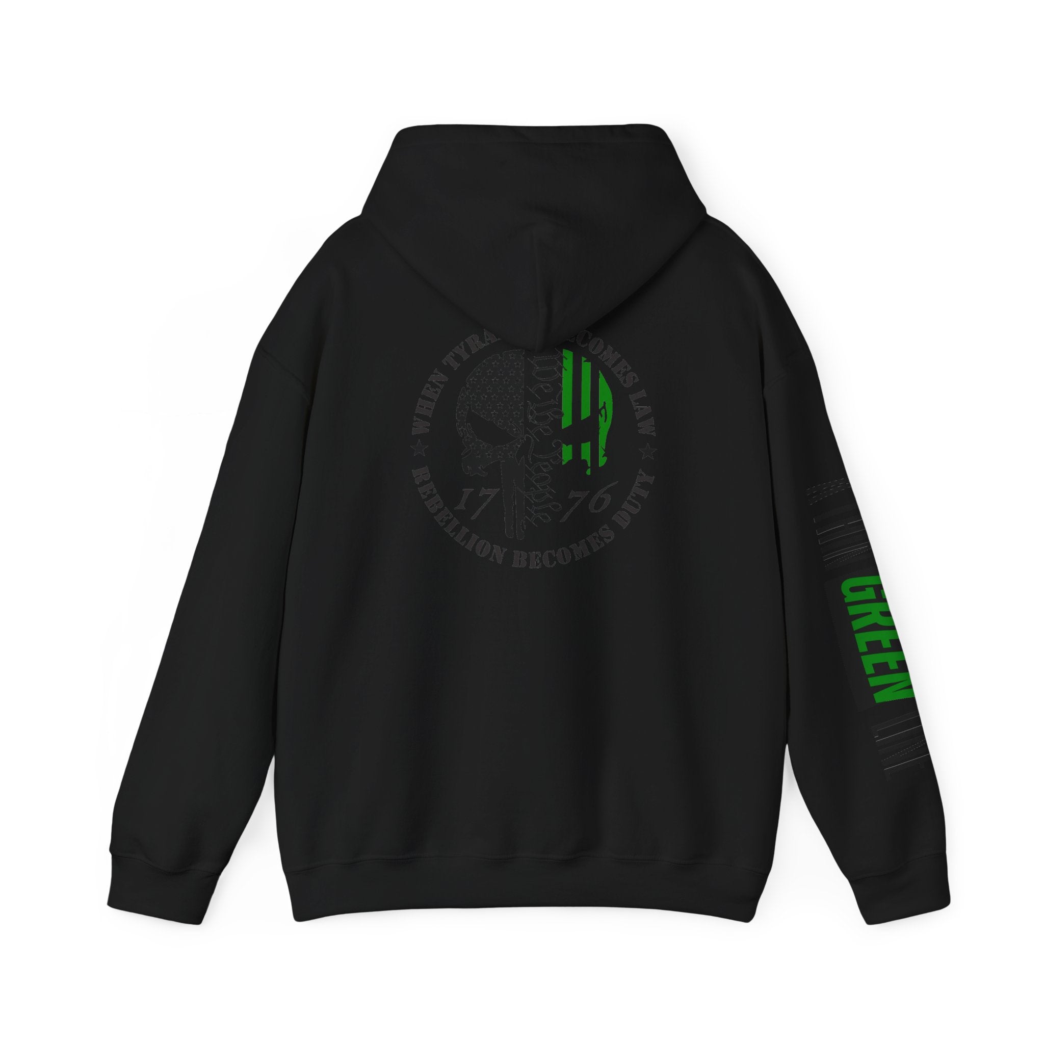 Military Patriotic Hoodie, Thin Green Line Sweatshirt, Unisex Hooded Jacket, Support Our Troops Apparel, Military Gift, Patriotic Clothing