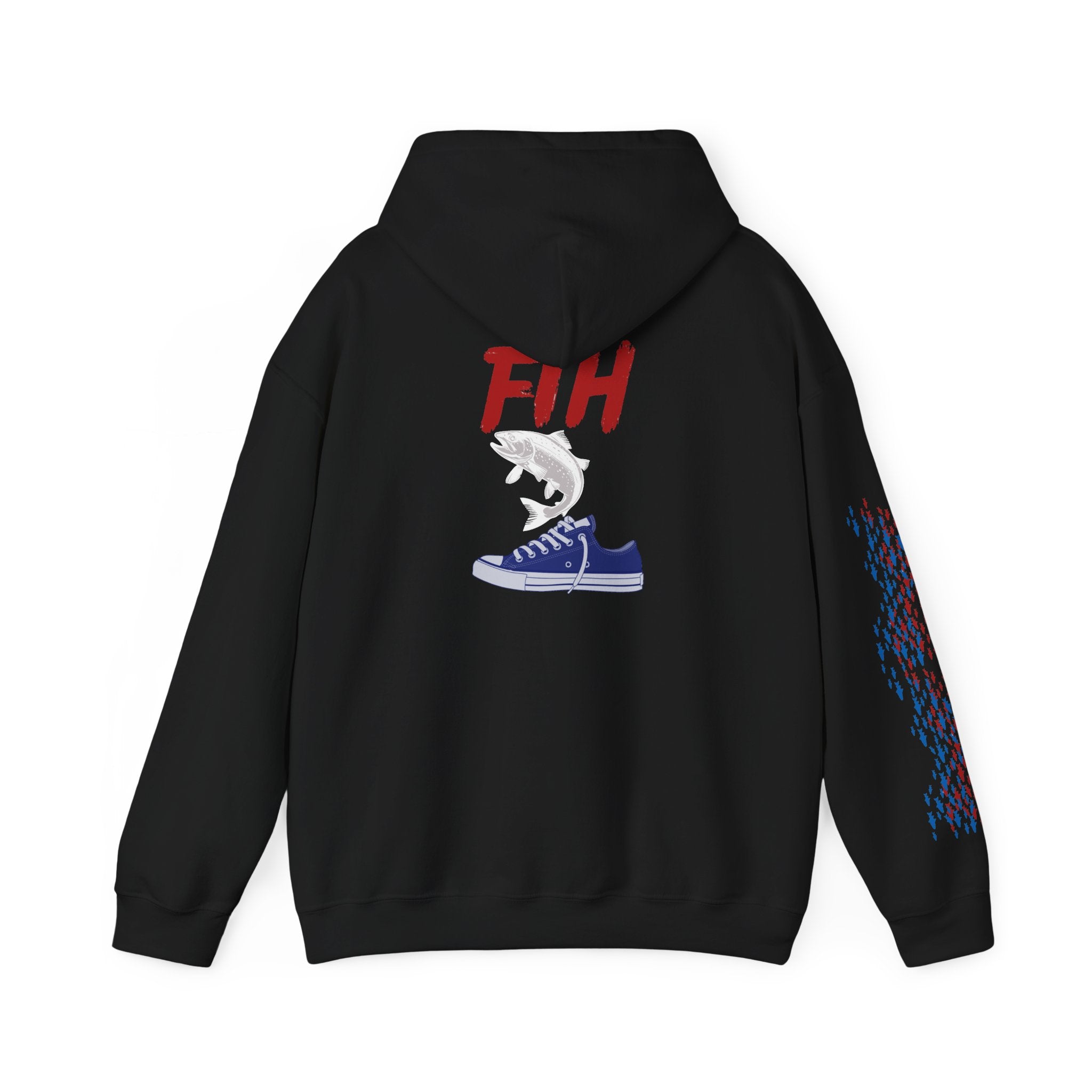 Fishing Patriotic Hoodie, American Flag Sweatshirt, Fisherman Gift, Outdoor Fishing Apparel, USA Pride Jumper