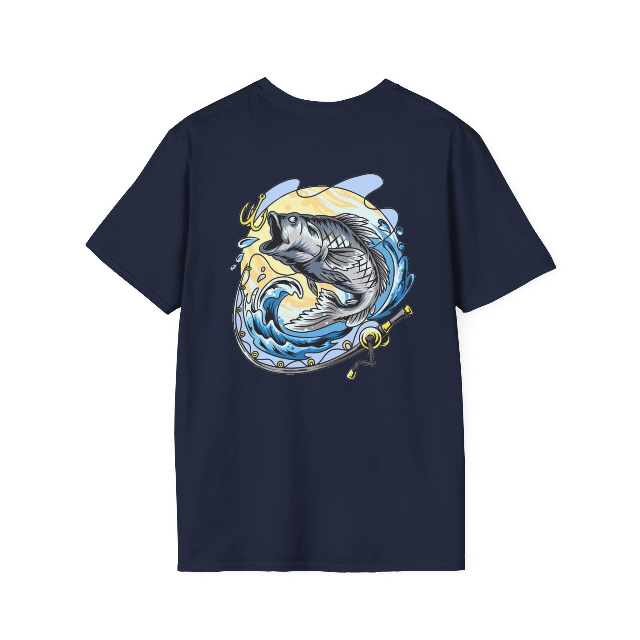 Patriotic Fishing Tshirt, American Flag Tee, 4th of July Shirt, USA Independence Day Top, Patriotic Graphic Tee, Unisex Patriotic