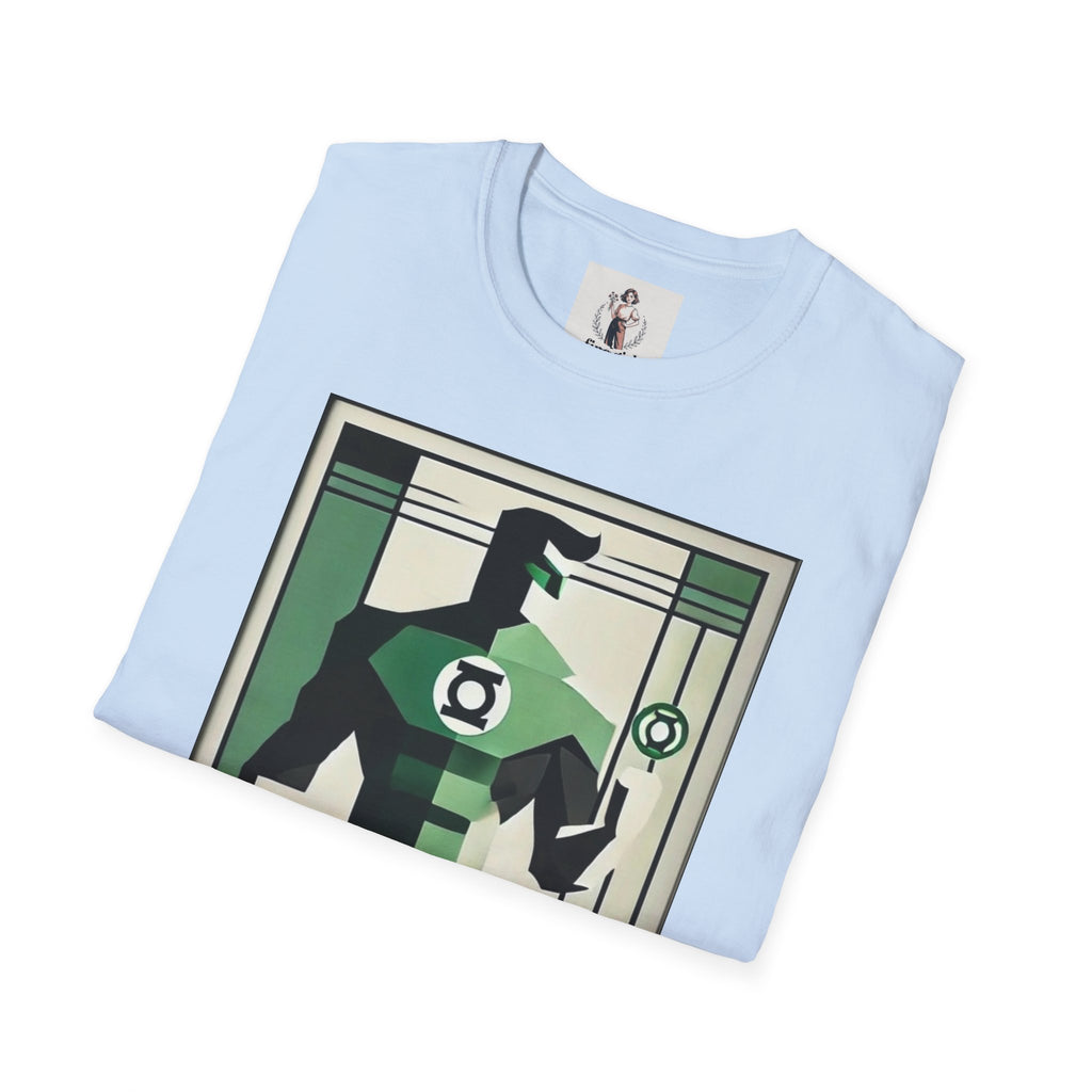 Green Lantern Superhero Marvel Unisex Softstyle T-Shirt, Comic Book Tee, Graphic Novel Shirt, Geeky Clothing, Cosplay Costume Top