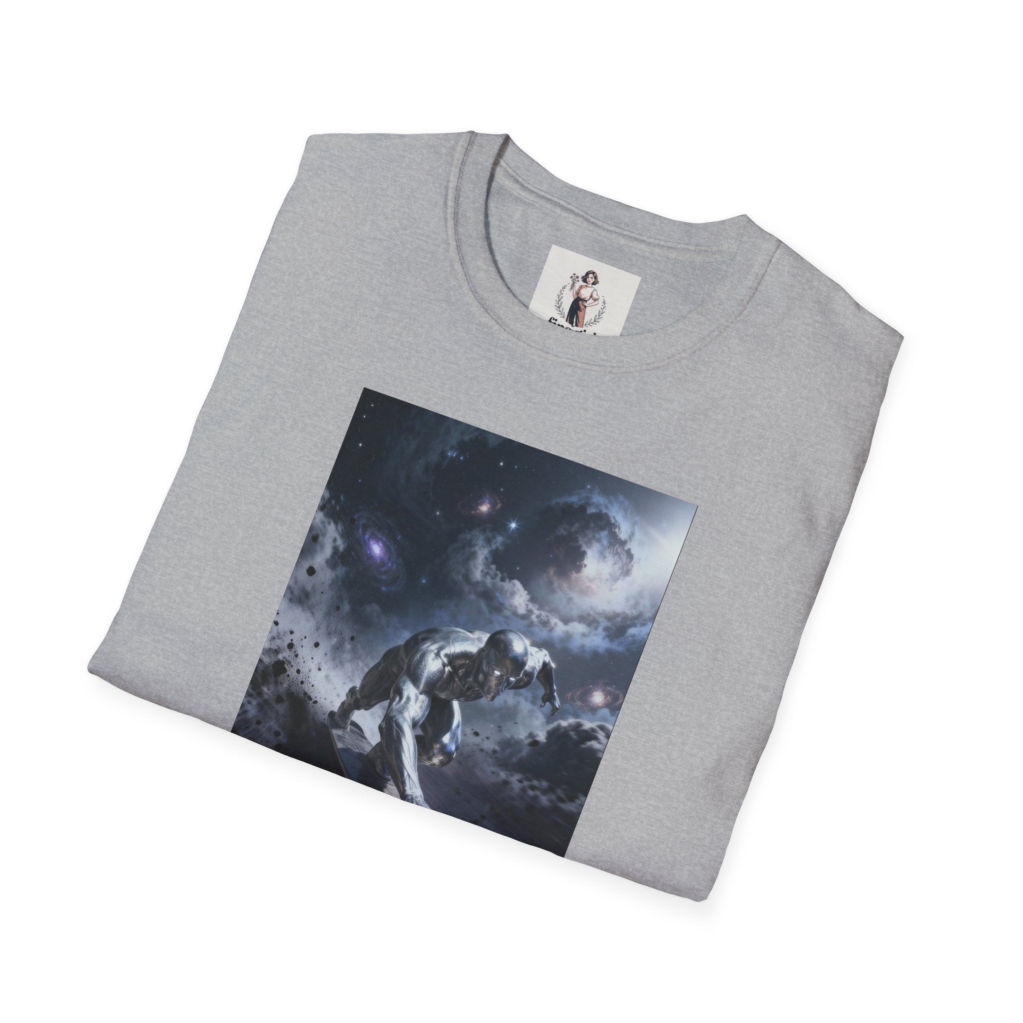 Silver Surfer Superhero Marvel Unisex Softstyle T-Shirt, Comic Book Tee, Geeky Clothing, Cosplay Costume Top