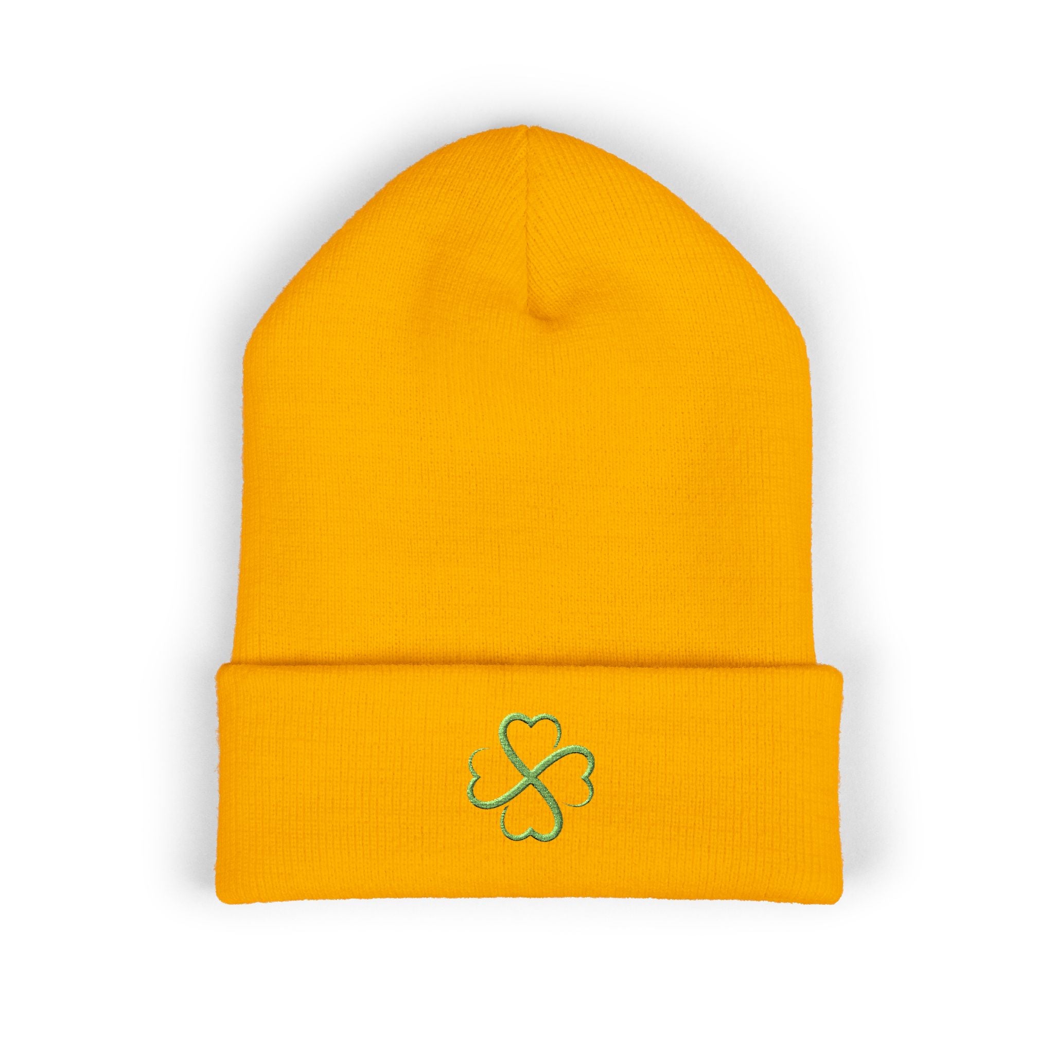 St. Patrick's Day 4-Leaf Clover Embroidered Beanie