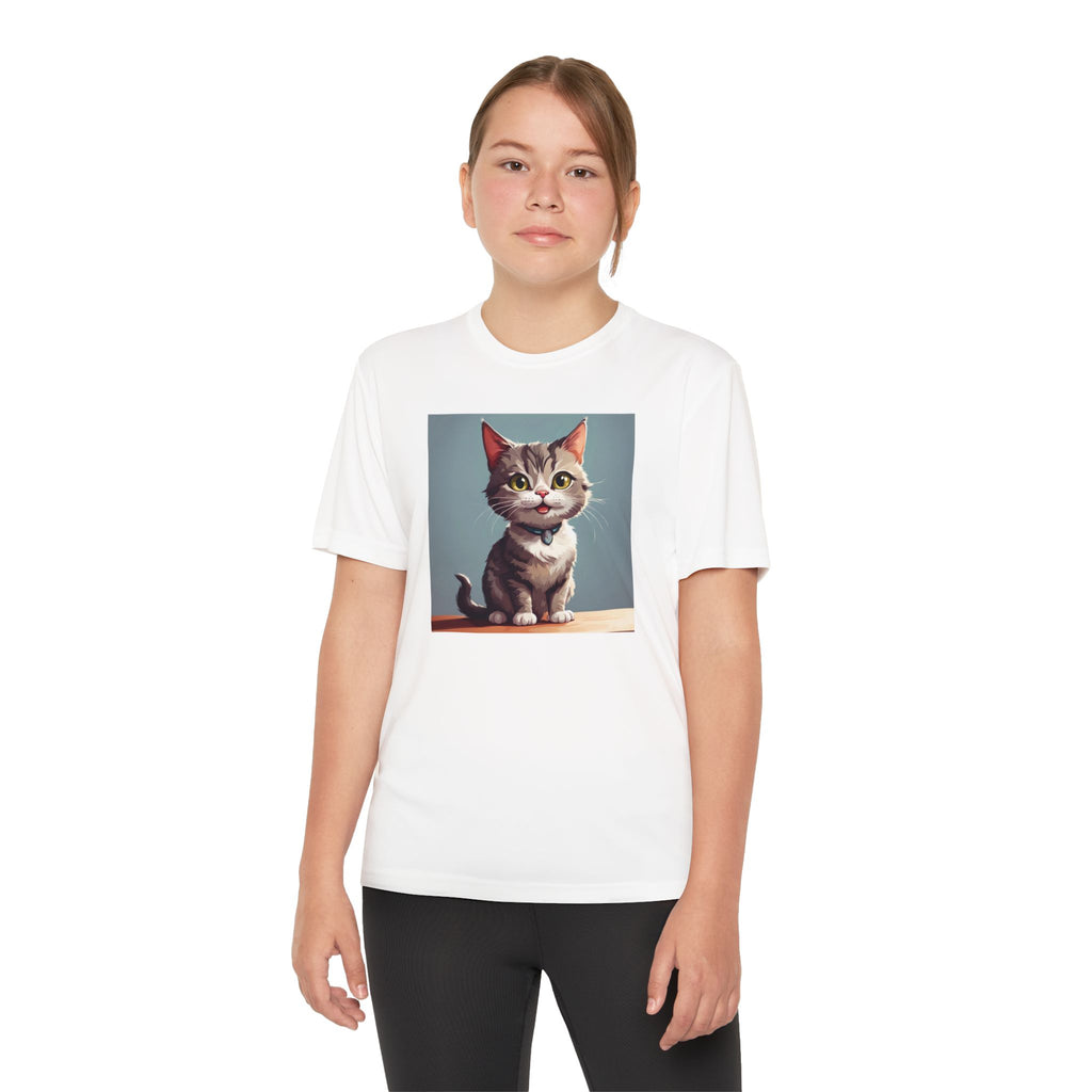 Youth Tee, Cute Kitten Graphic Shirt for Kids, Cat Lover Gift, Animal Theme Top, Children's Clothing, Feline Print Apparel