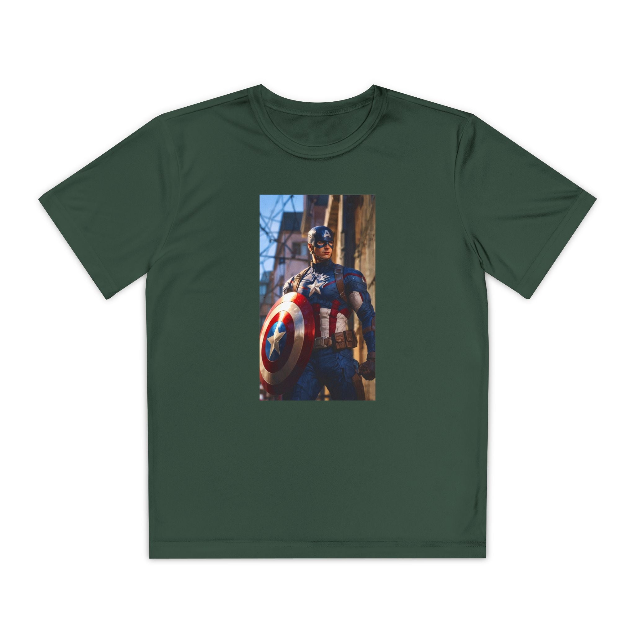 Captain America Superhero Marvel Patriotic, Kids Graphic T-Shirt, Boys Hero Top, Girls Comic Book Clothing, Birthday