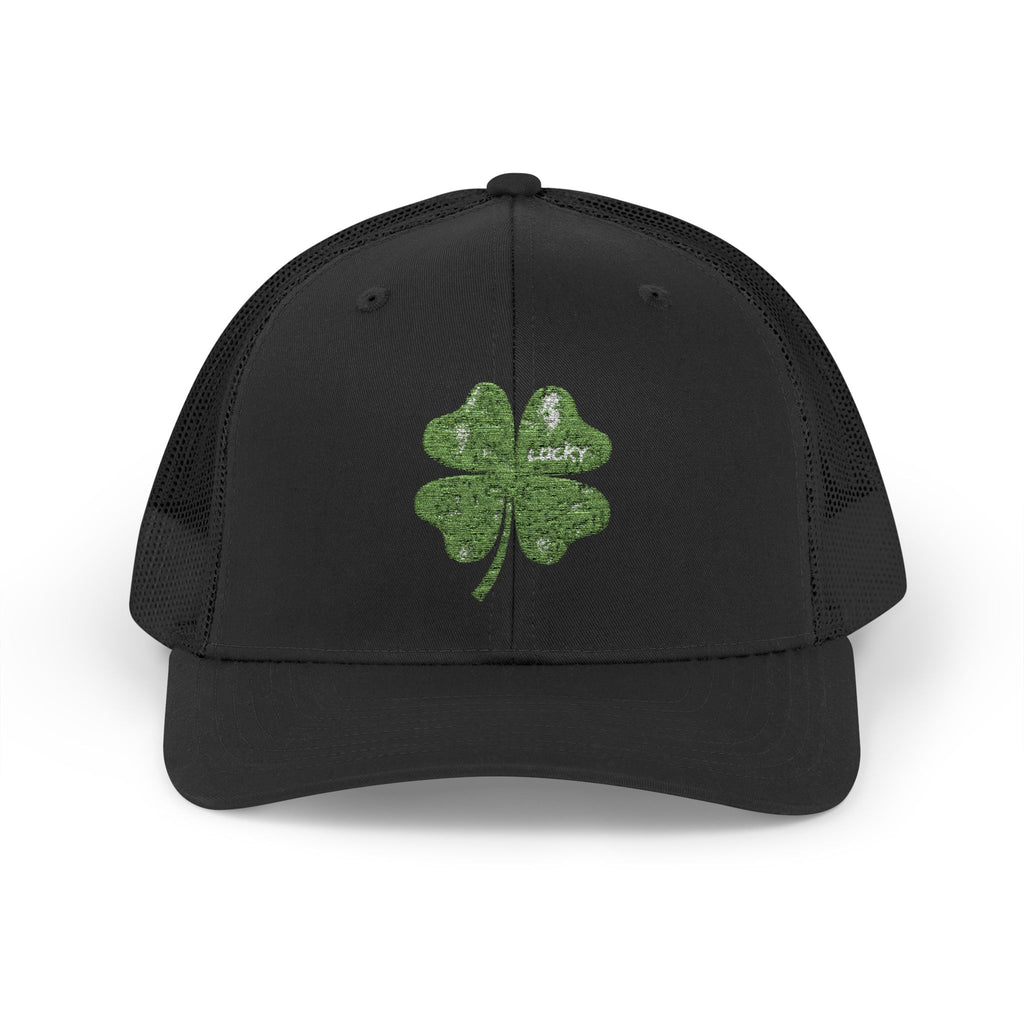 St. Patrick's Day Lucky 4-Leaf Clover Snapback Trucker Cap