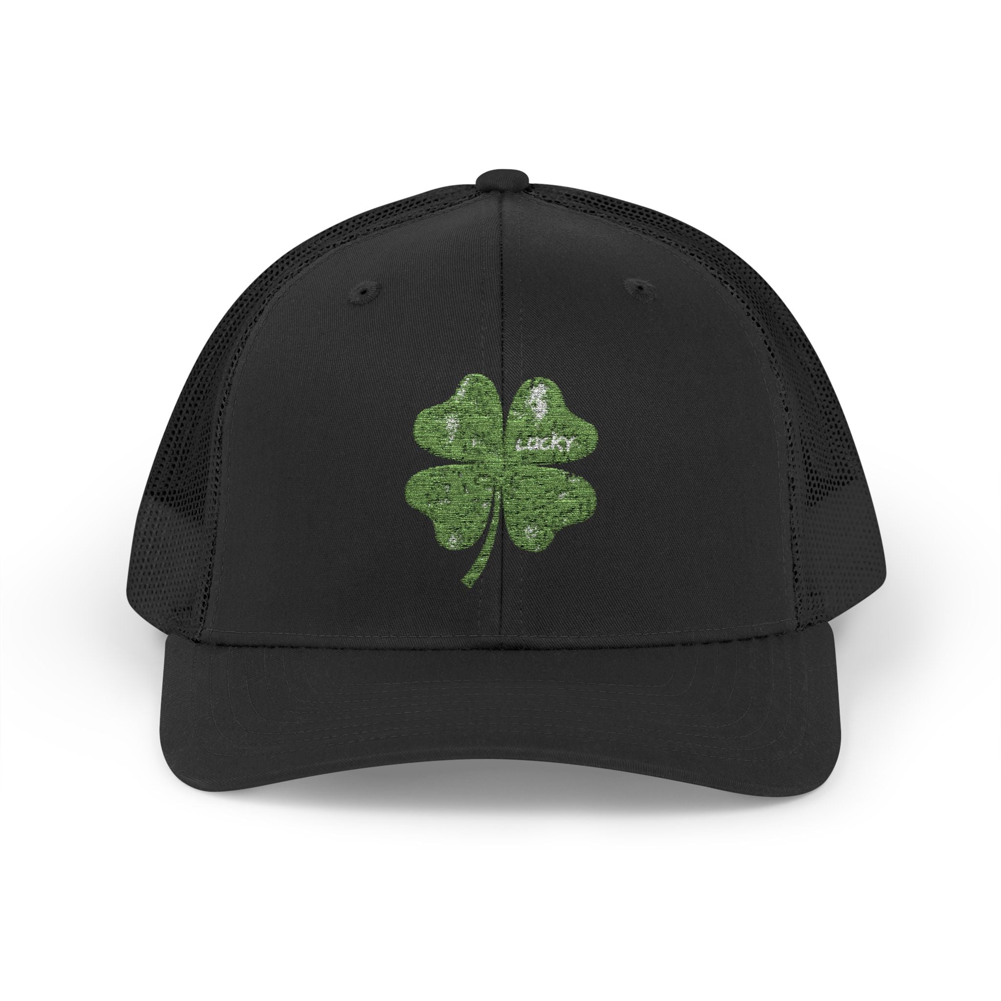 St. Patrick's Day Lucky 4-Leaf Clover Snapback Trucker Cap