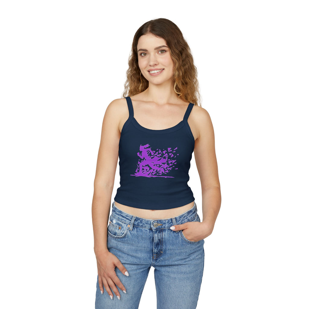 Running Woman Tank Top, Athletic Workout Top, Fitness Sleeveless Shirt, Jogging Muscle Tee, Exercise Gym Cami