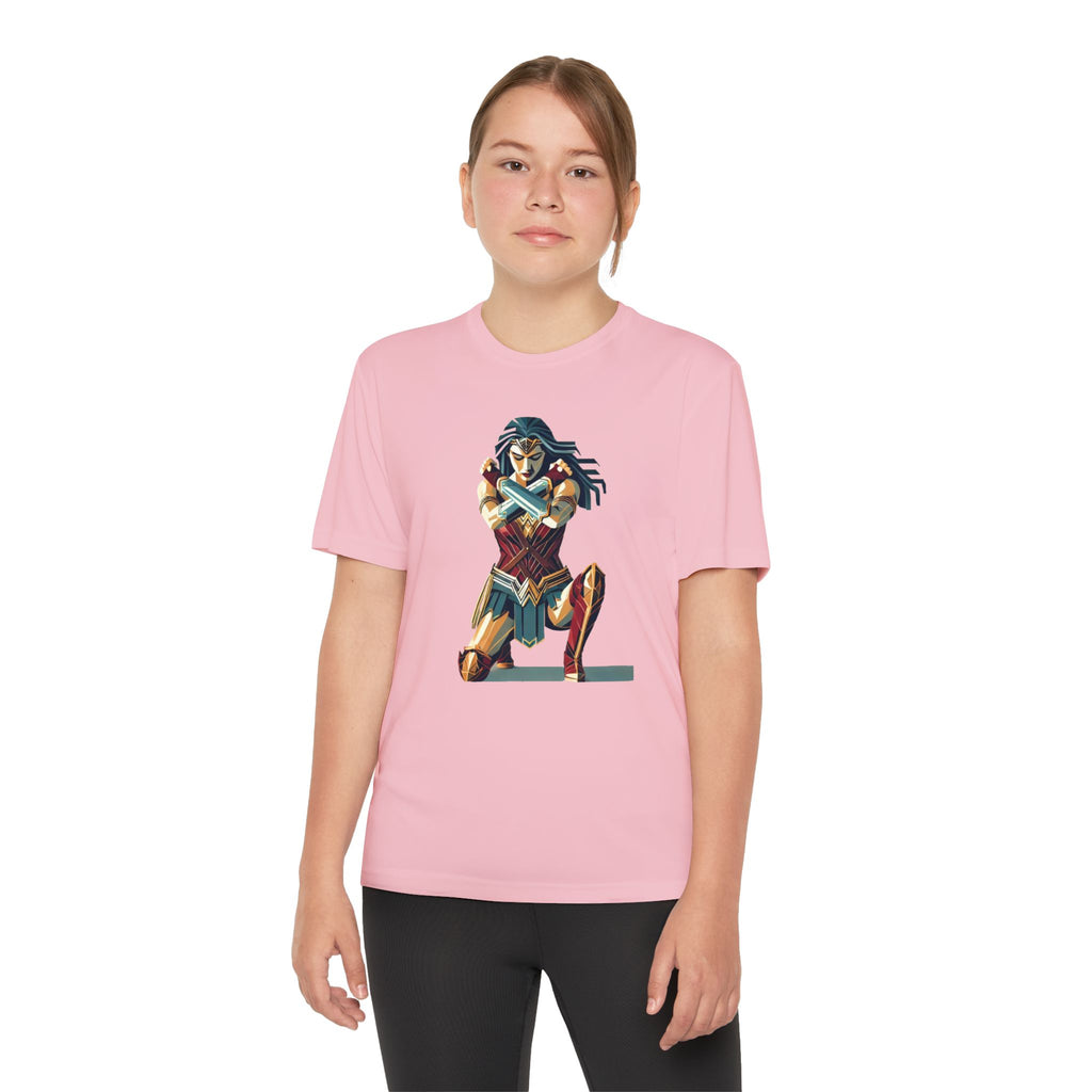 Wonder Woman Youth T-Shirt Sports Graphic Tee, Cool Athletic Shirt for Kids, Perfect for Sports Events, Team Spirit