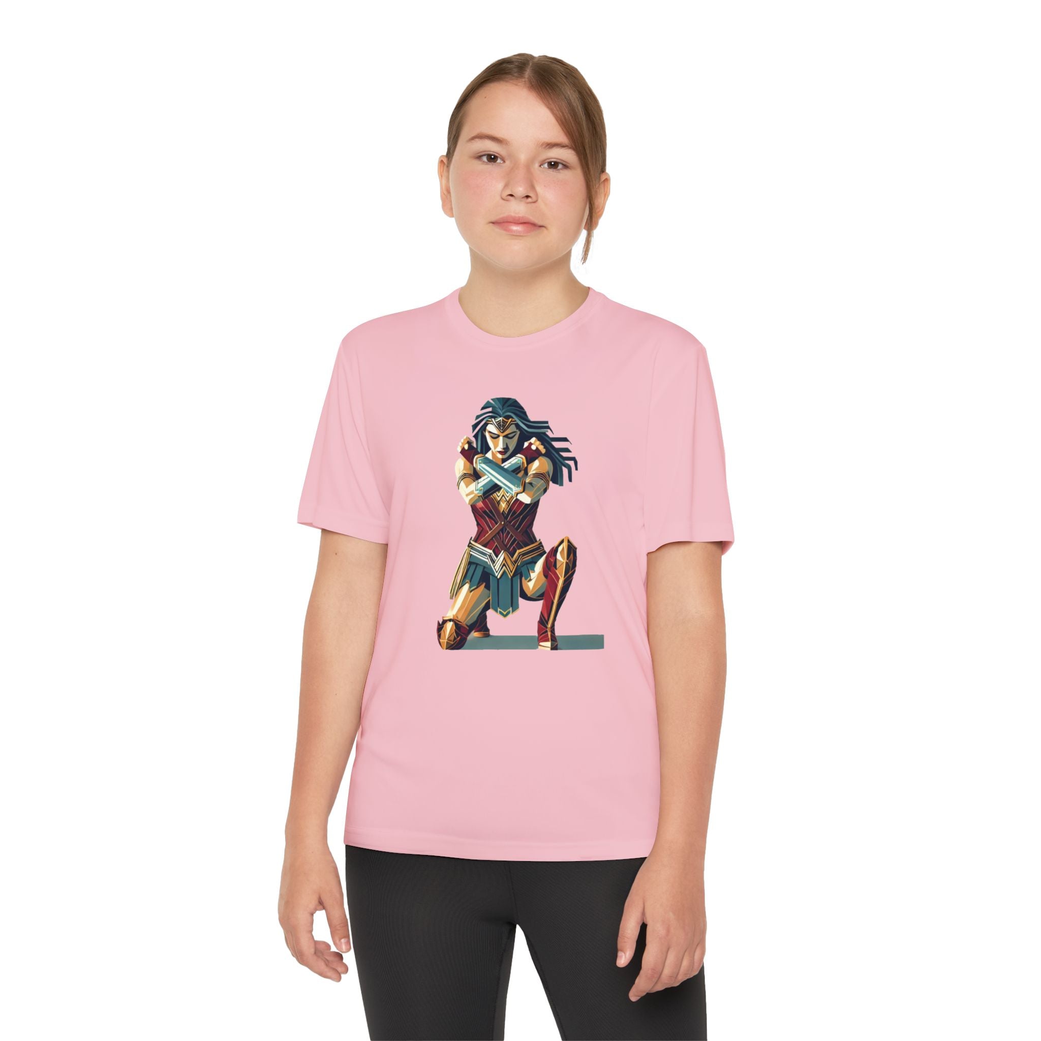 Wonder Woman Youth T-Shirt Sports Graphic Tee, Cool Athletic Shirt for Kids, Perfect for Sports Events, Team Spirit