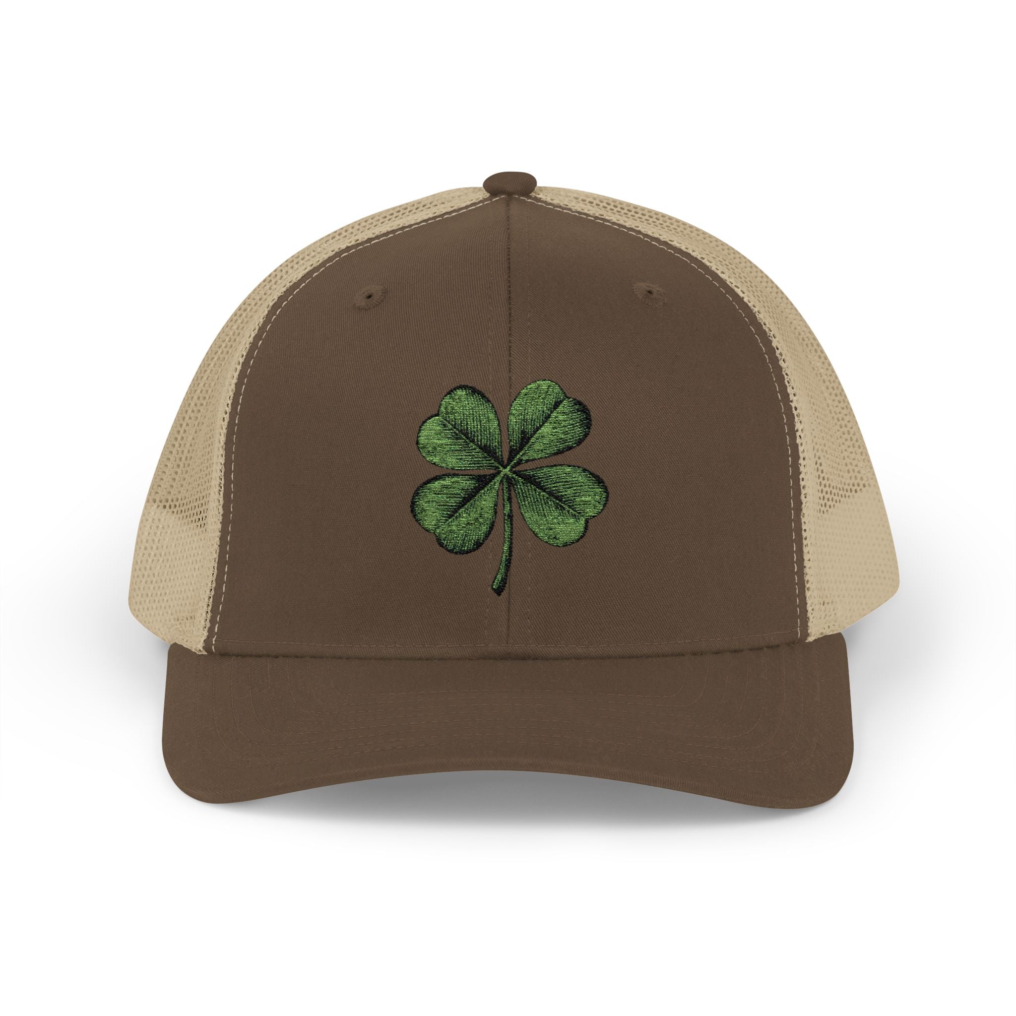 St. Patrick's Day Lucky 4-Leaf Clover Snapback Trucker Cap