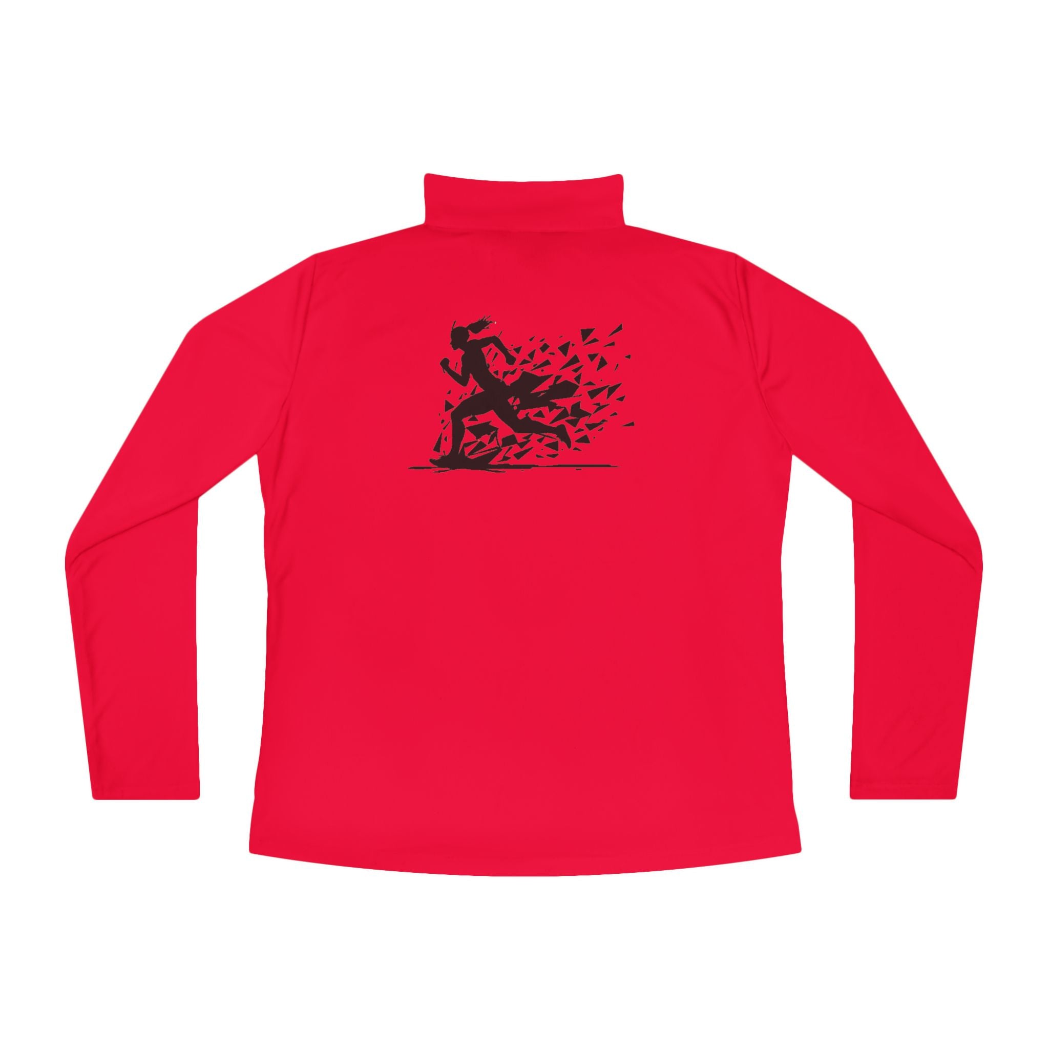Ladies Quarter-Zip Pullover with Motivational Running Design, Athletic Apparel, Activewear, Sportswear, Fitness Gift, Running Top