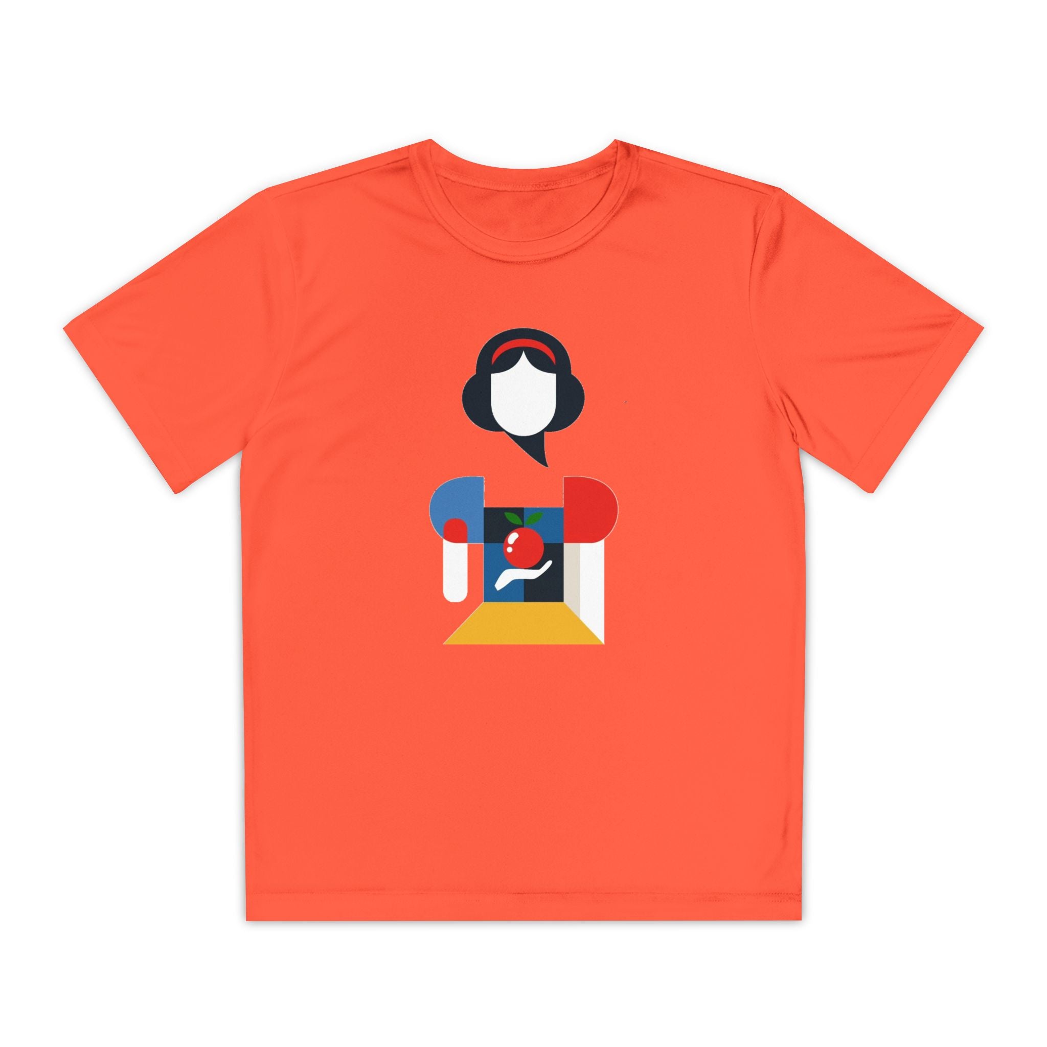 Snow White Youth T-Shirt Sports Graphic Tee, Cool Athletic Shirt for Kids, Perfect for Sports Events, Team Spirit