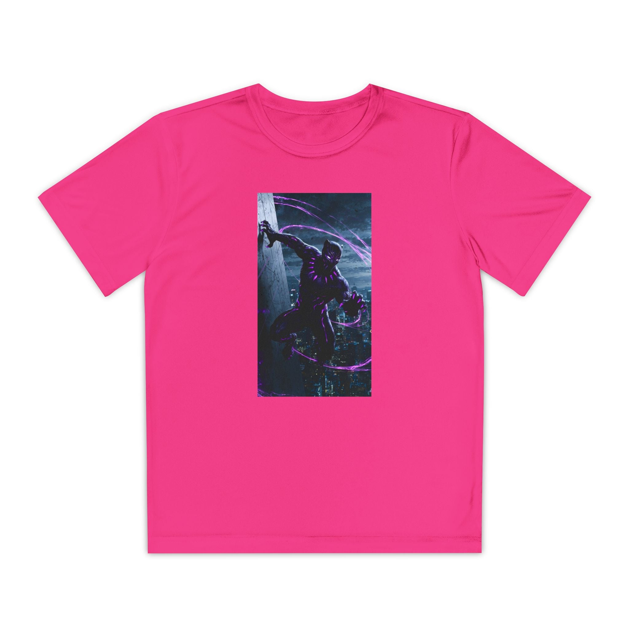 The Black Panther Superhero Marvel Patriotic, Kids Graphic T-Shirt, Boys Hero Top, Girls Comic Book Clothing, Birthday