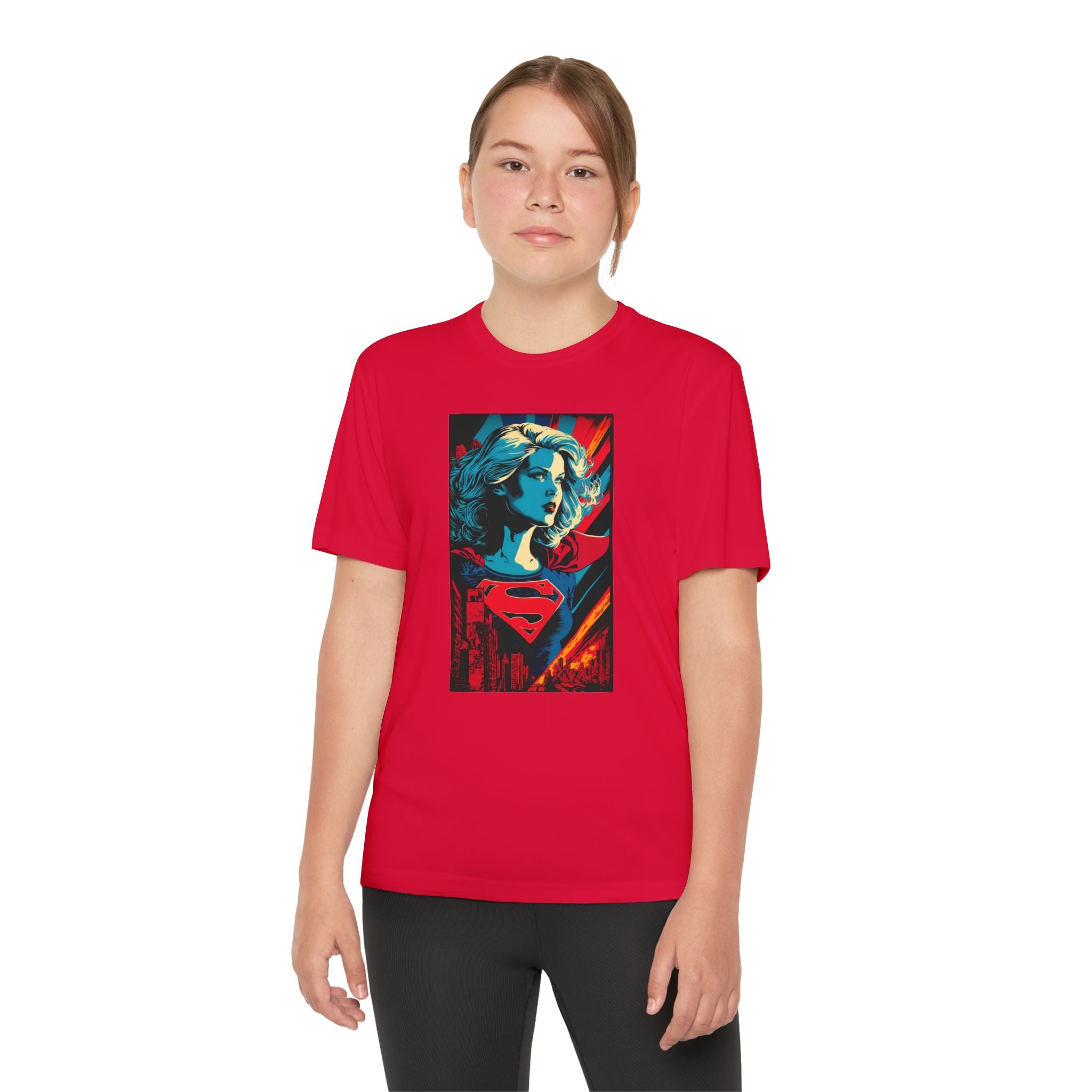Superhero Youth T-Shirt Sports Graphic Tee, Cool Athletic Shirt for Kids