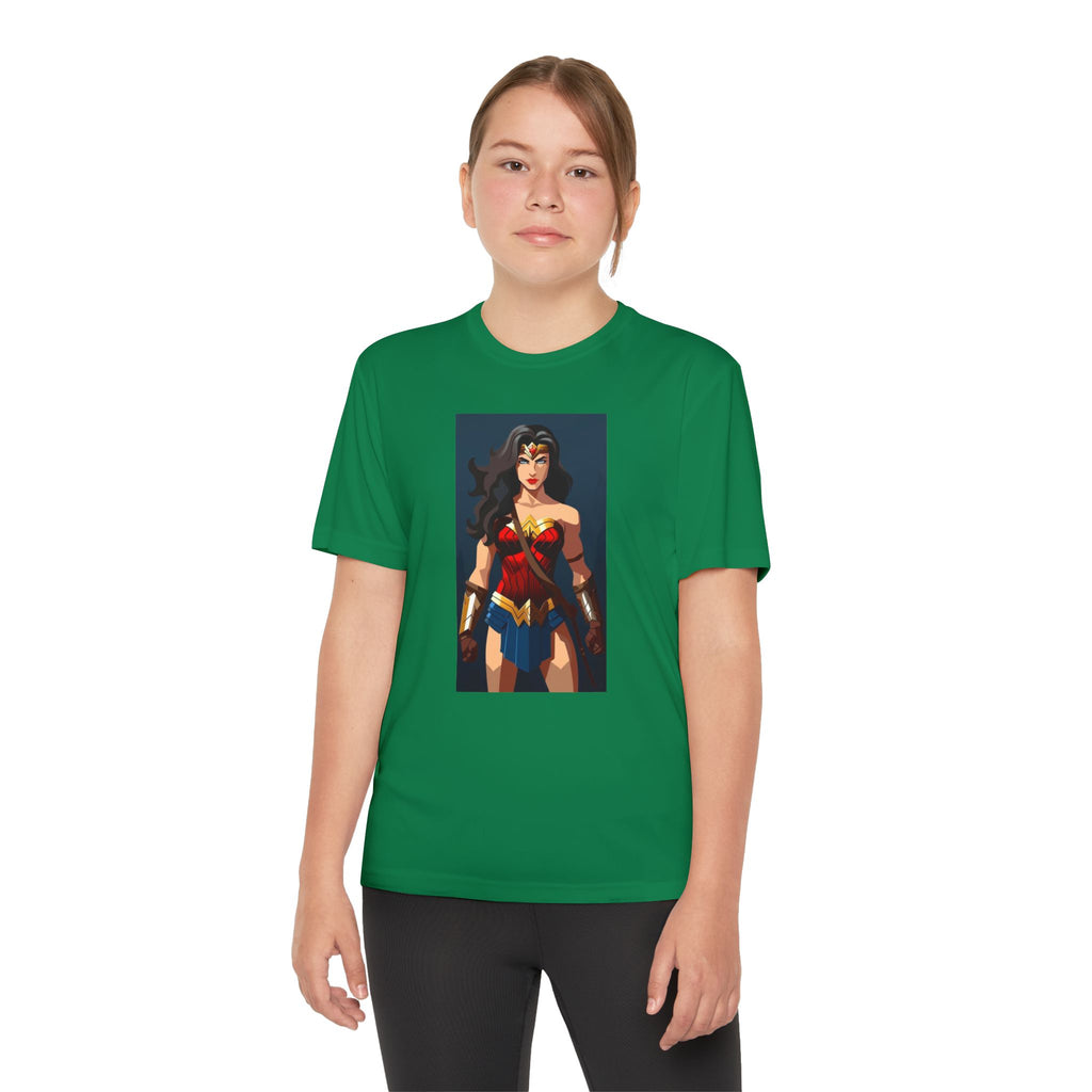 Superhero Youth T-Shirt Sports Graphic Tee, Cool Athletic Shirt for Kids
