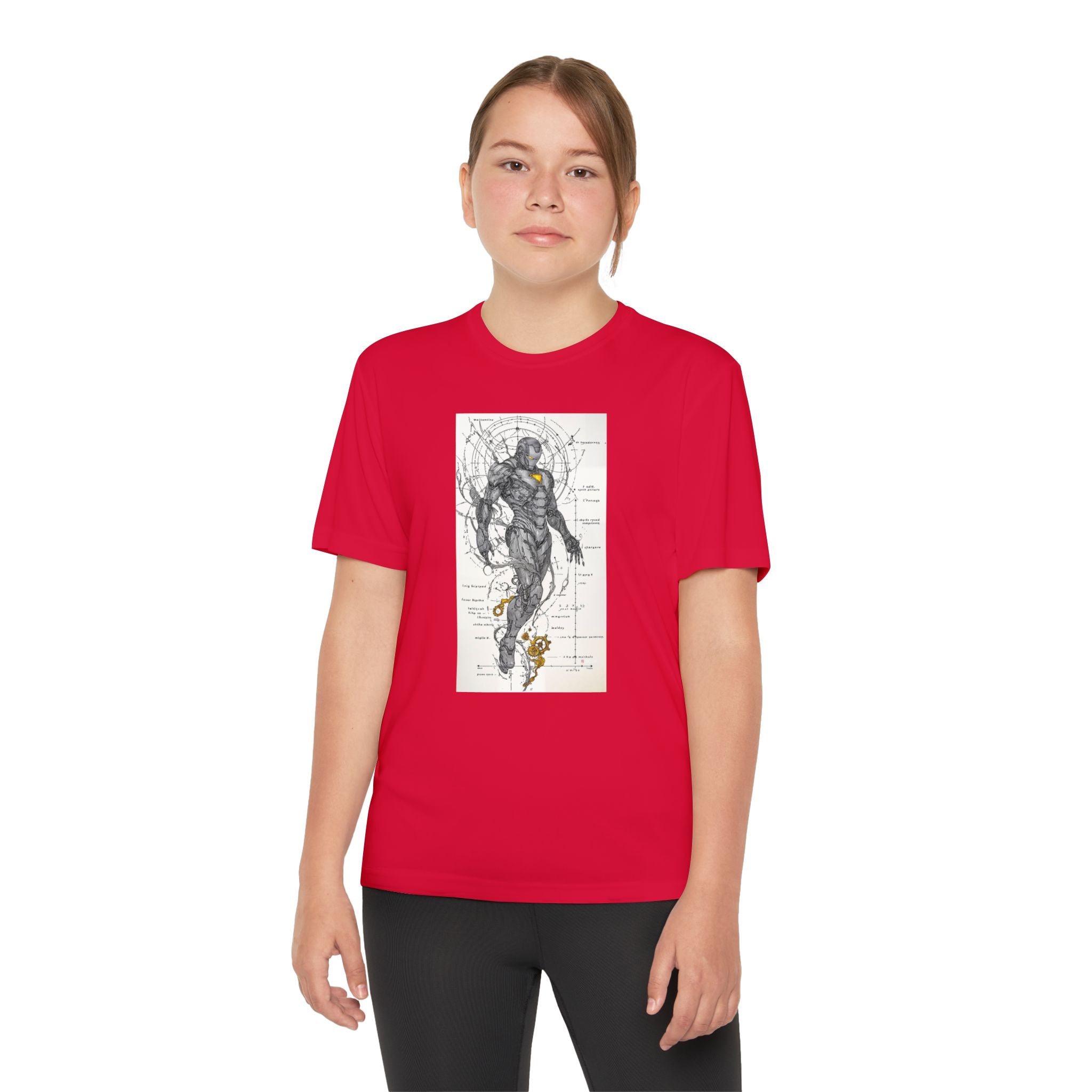 Superhero Youth T-Shirt Sports Graphic Tee, Cool Athletic Shirt for Kids