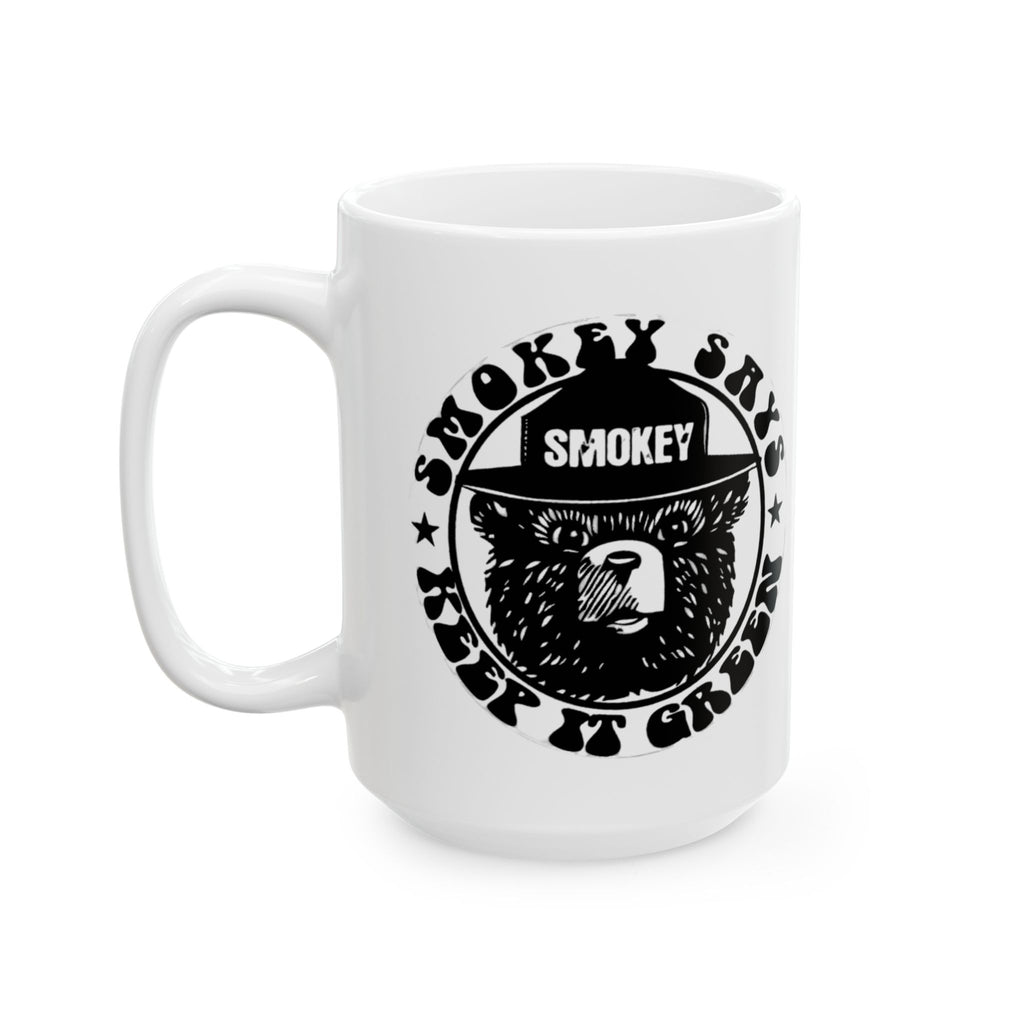 Smokey Bear Firefighter Coffee Mug, Tea Cup, Gift for First Responders, Campfire Enthusiasts, Firefighters Appreciation, Firefighting, Fire