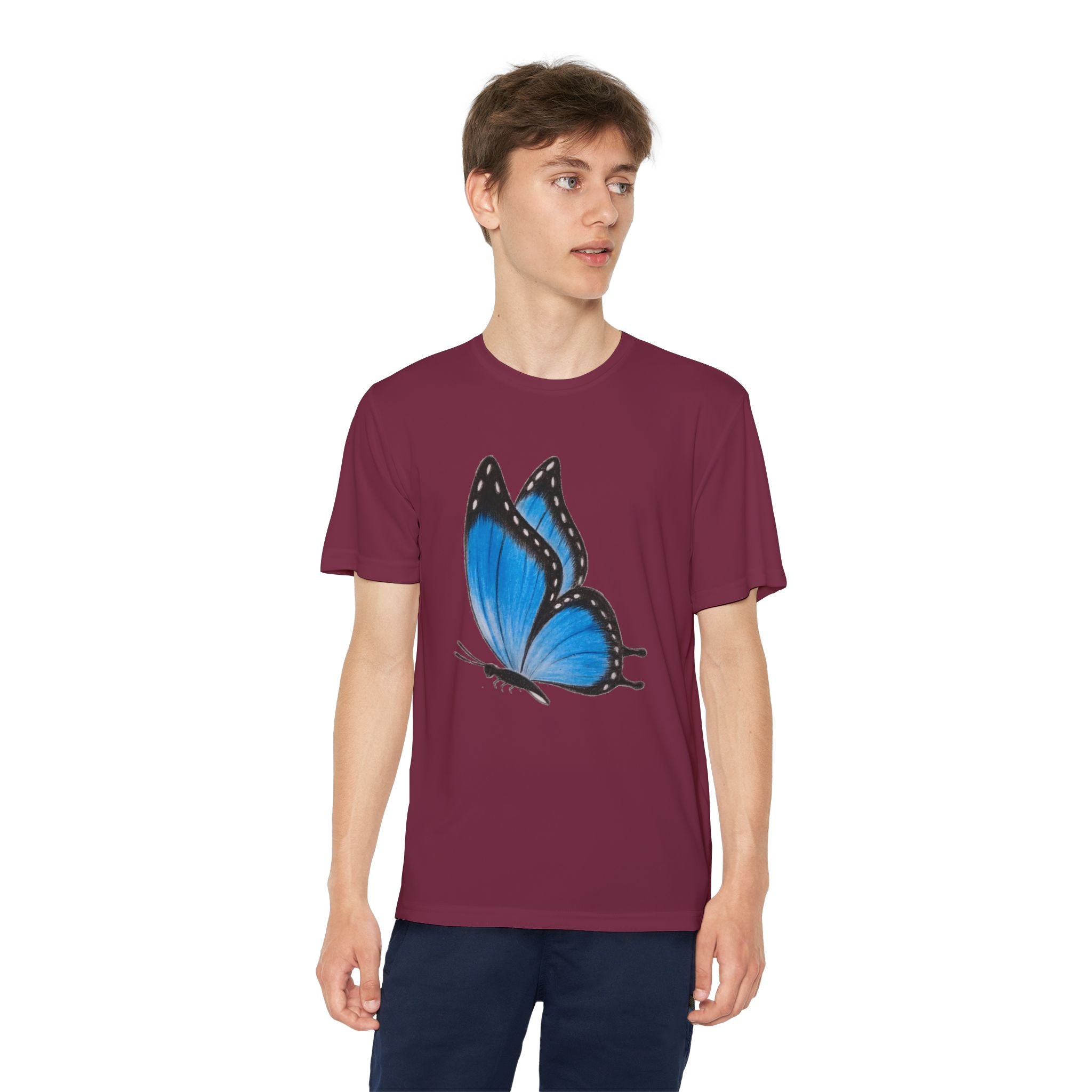 Butterffy Youth T-Shirt Sports Graphic Tee, Cool Athletic Shirt for Kids, Perfect for Sports Events, Team Spirit