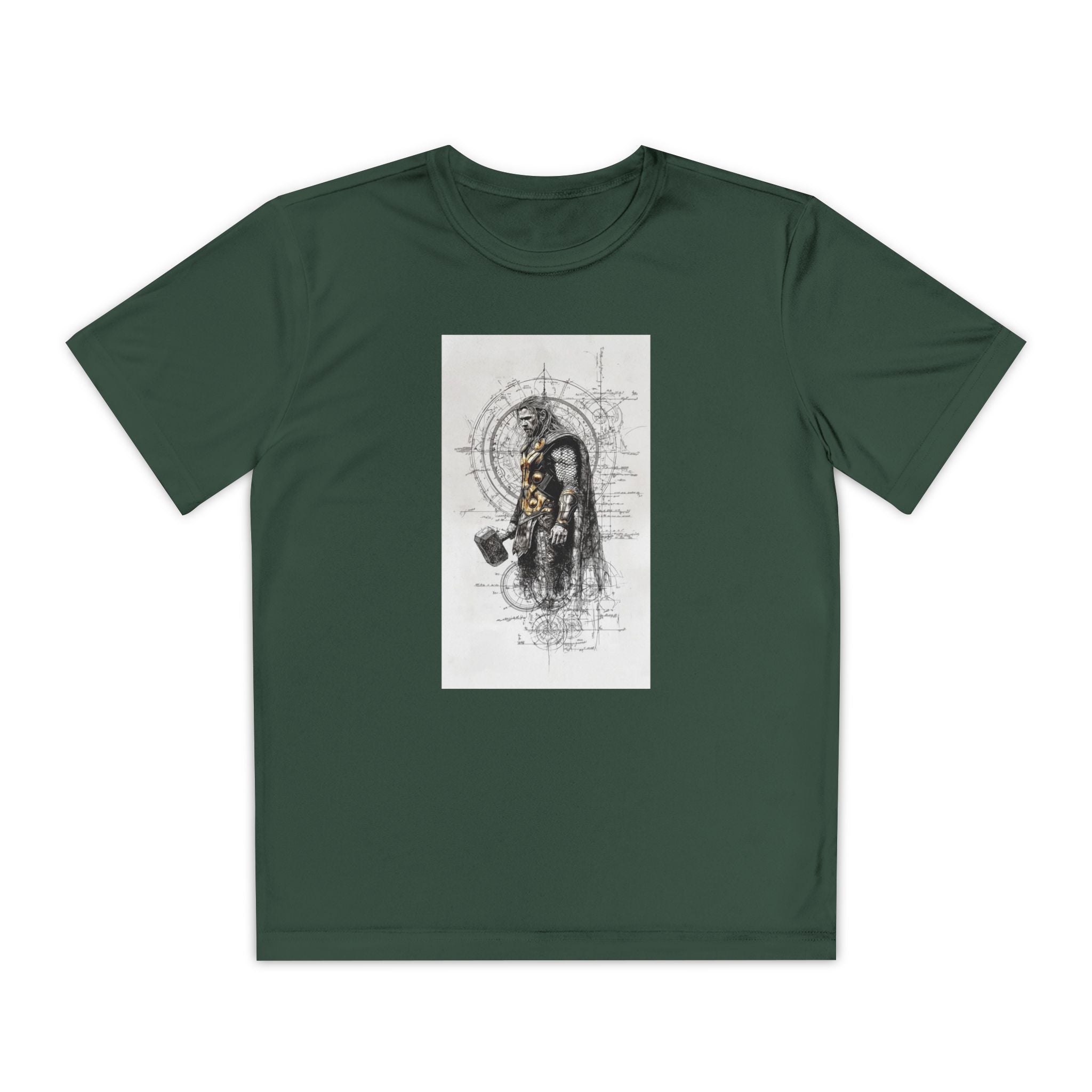 Superhero Youth T-Shirt Sports Graphic Tee, Cool Athletic Shirt for Kids