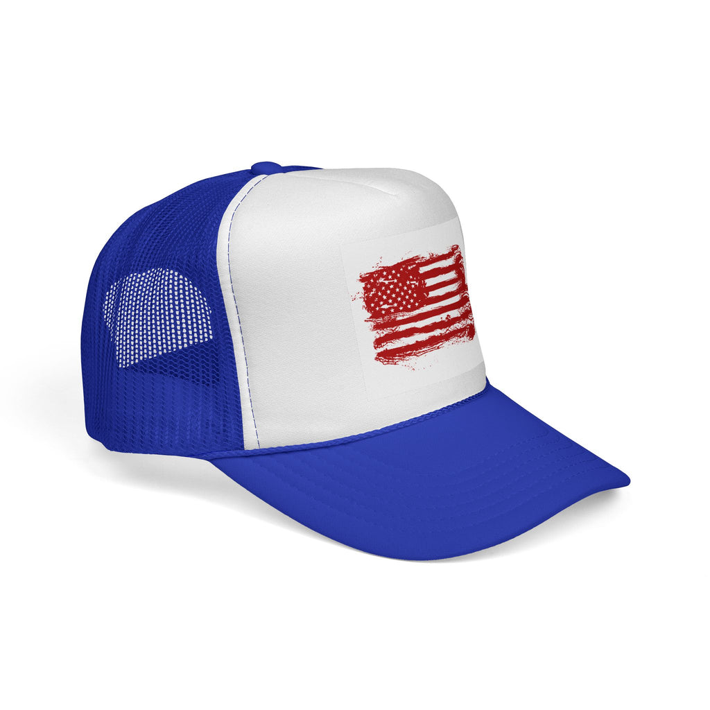 Patriotic Trucker Cap with American Flag Design, USA Hat, Summer Fashion, Outdoors Gear, Gift for Veterans, BBQ, 4th of July