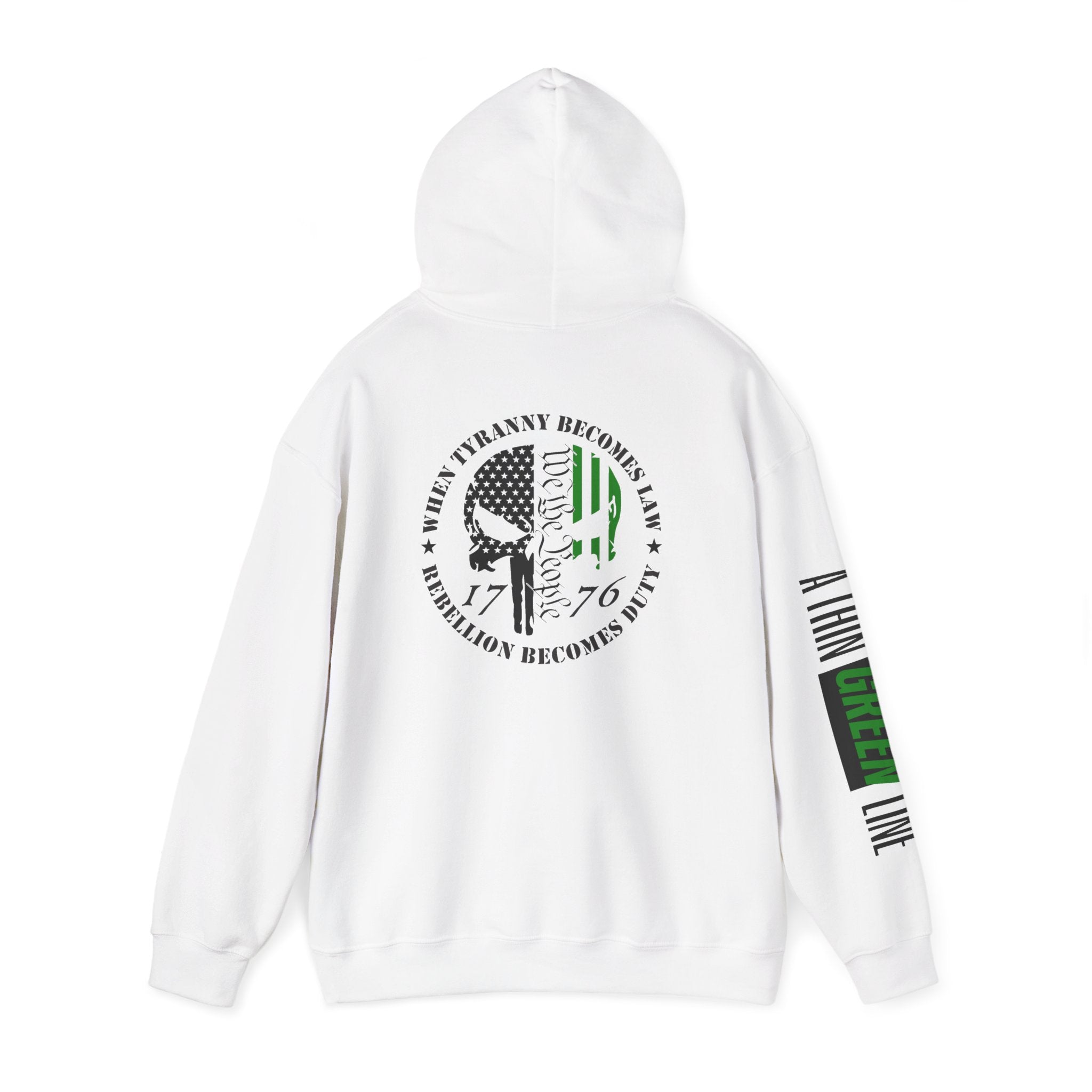 Military Patriotic Hoodie, Thin Green Line Sweatshirt, Unisex Hooded Jacket, Support Our Troops Apparel, Military Gift, Patriotic Clothing