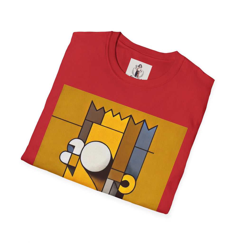 Bart Simpson TV Themed T-Shirt Unisex Softstyle T-Shirt